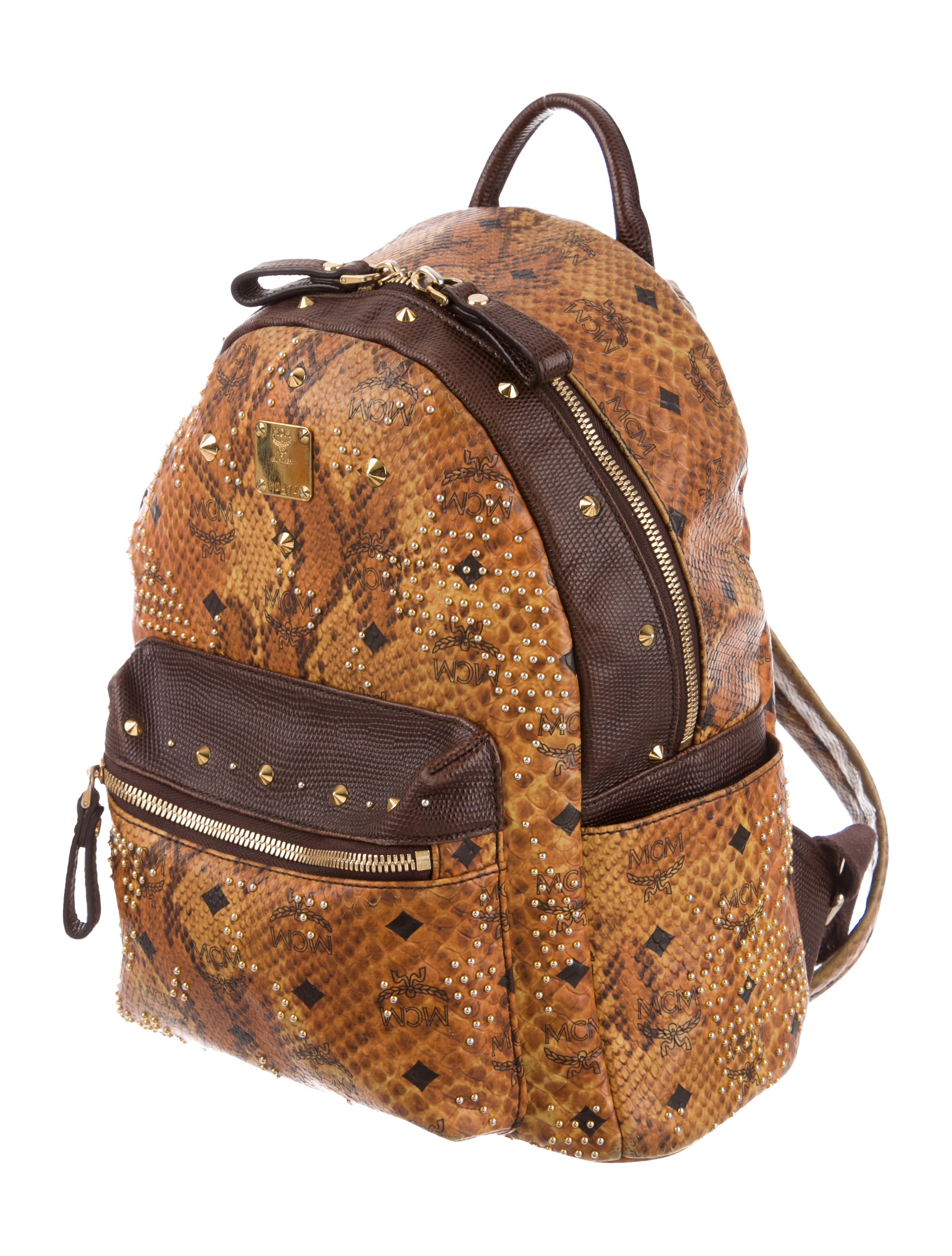 MCM Small Embossed Visetos Backpack