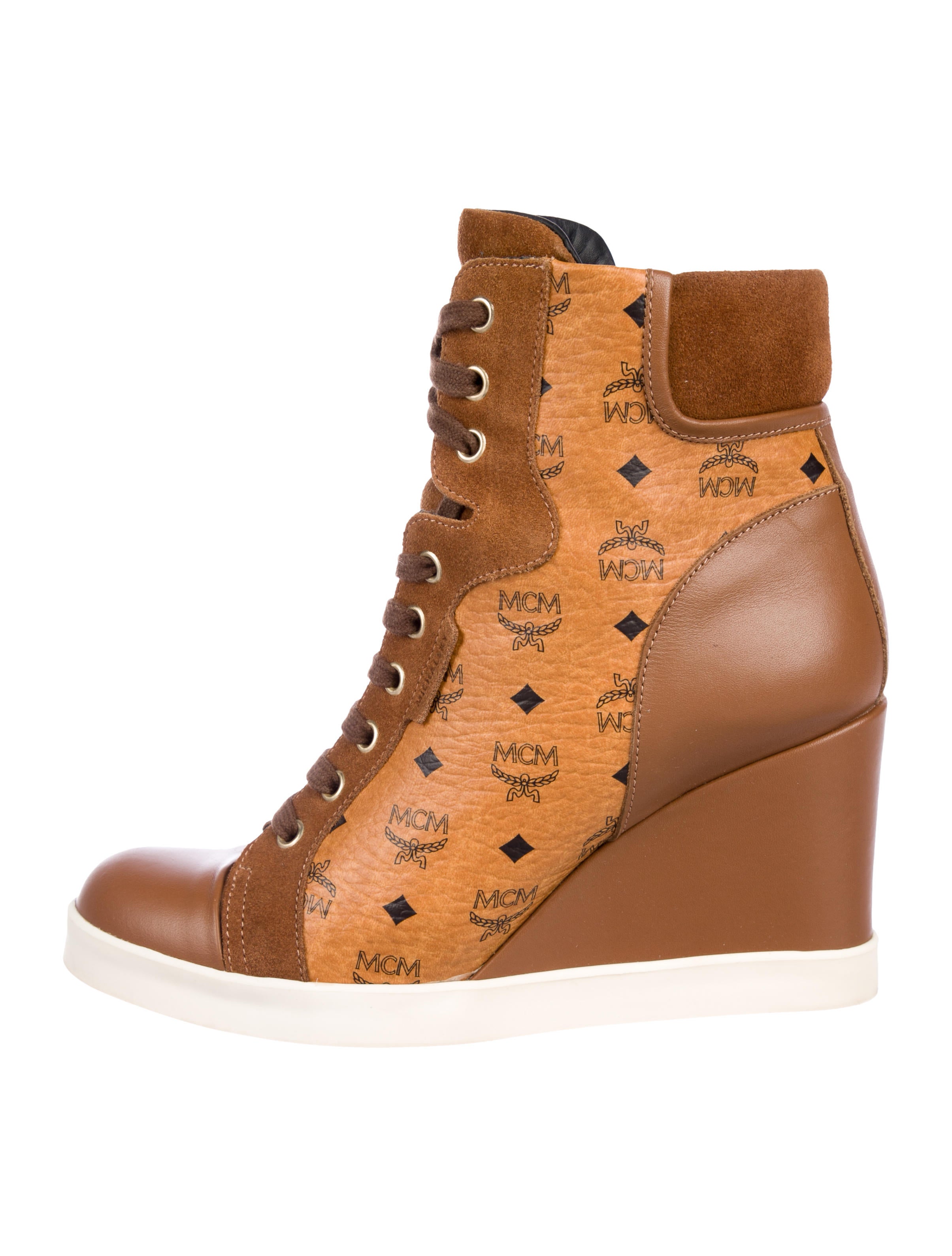 mcm wedge sneakers