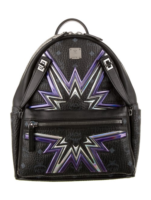 MCM Stark Cyber Flash Medium Visetos Backpack Blac