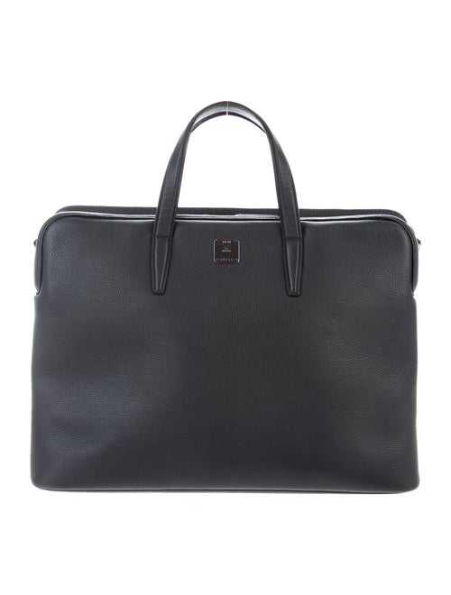 MCM Saffiano Leather Laptop Bag Black