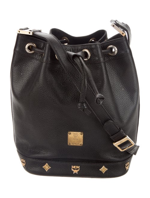 MCM Vintage Leather Bucket Bag Black