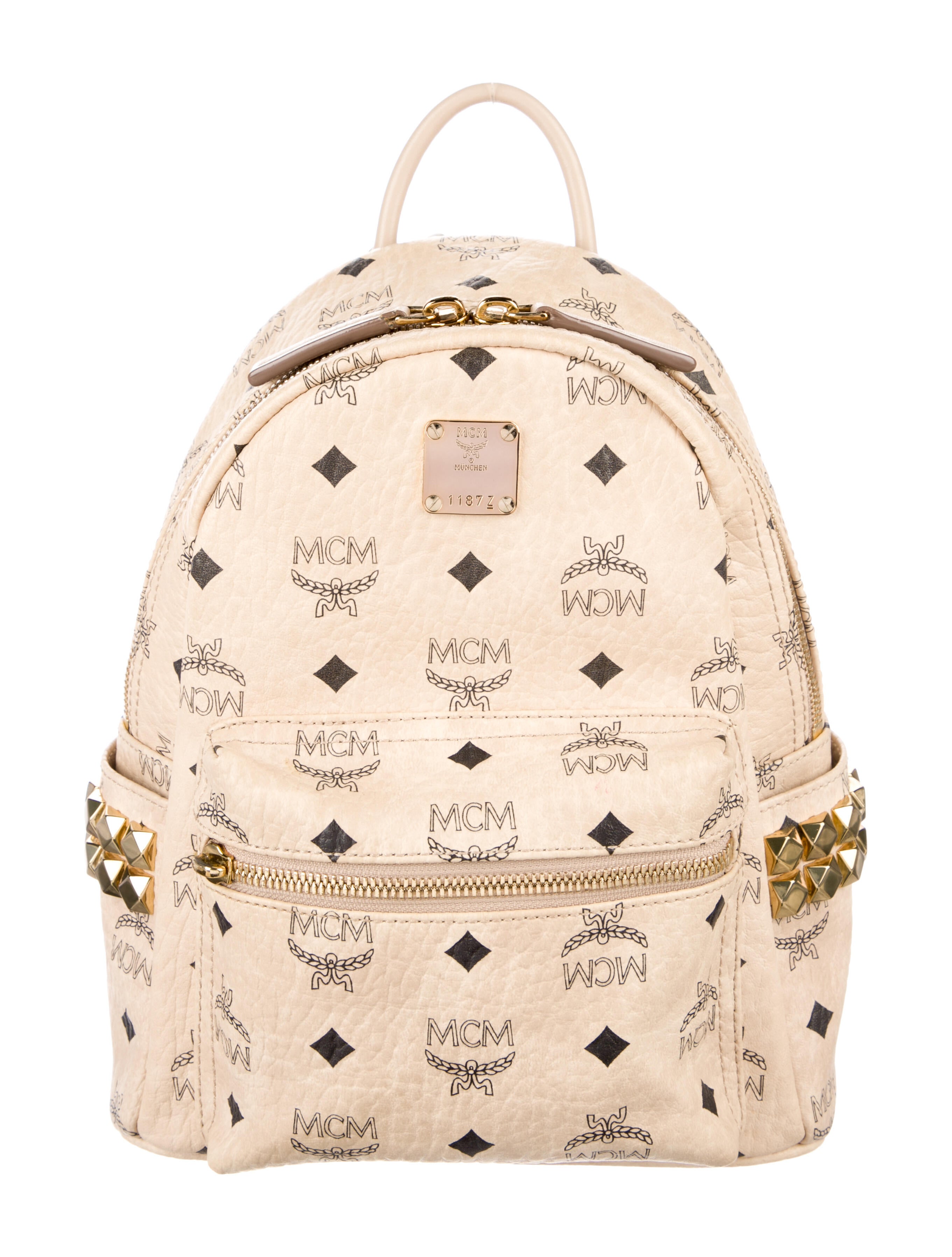 MCM Monogram Metallic Mini Visetos Backpack Metallic Backpacks