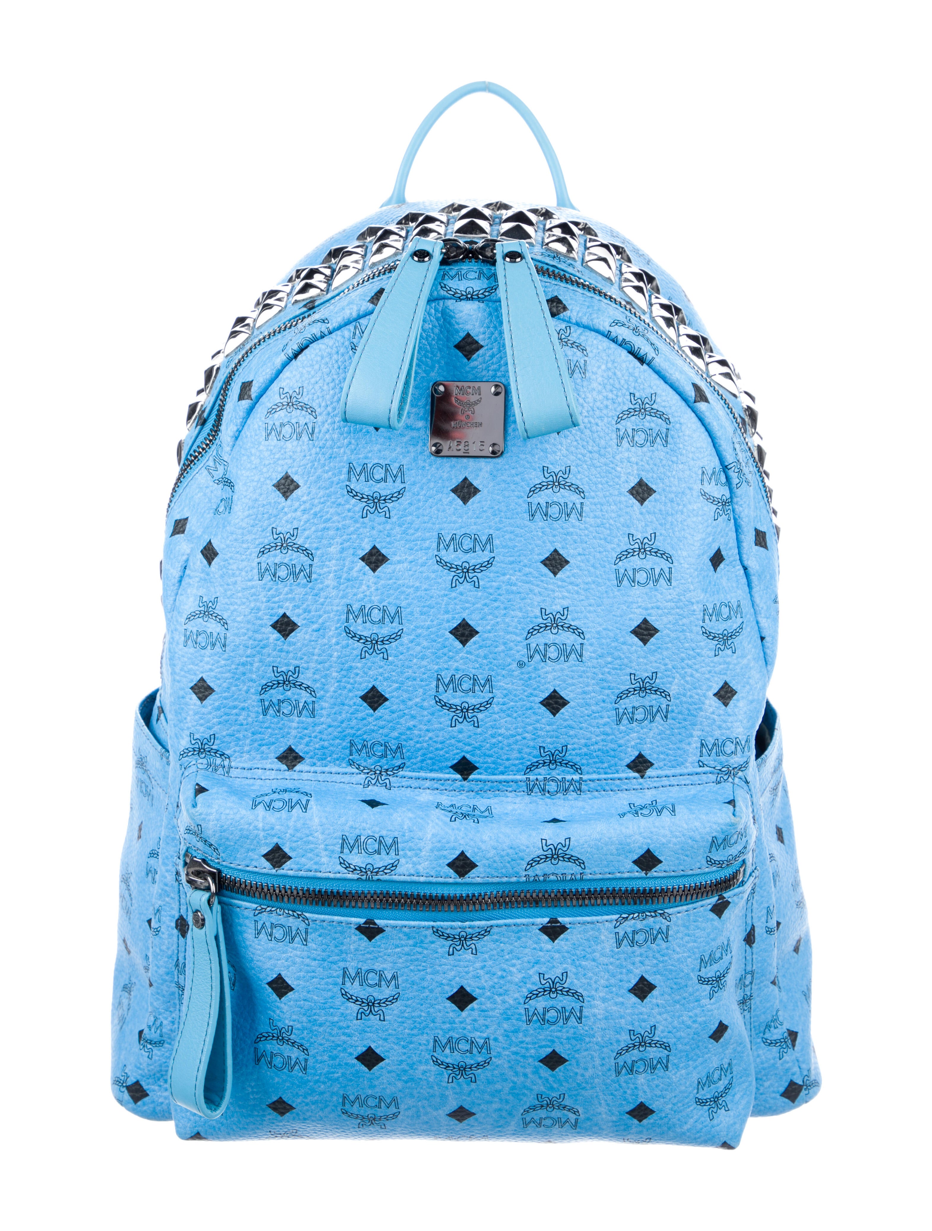MCM Visetos Stark Backpack Blue Backpacks, Handbags W3041550 The
