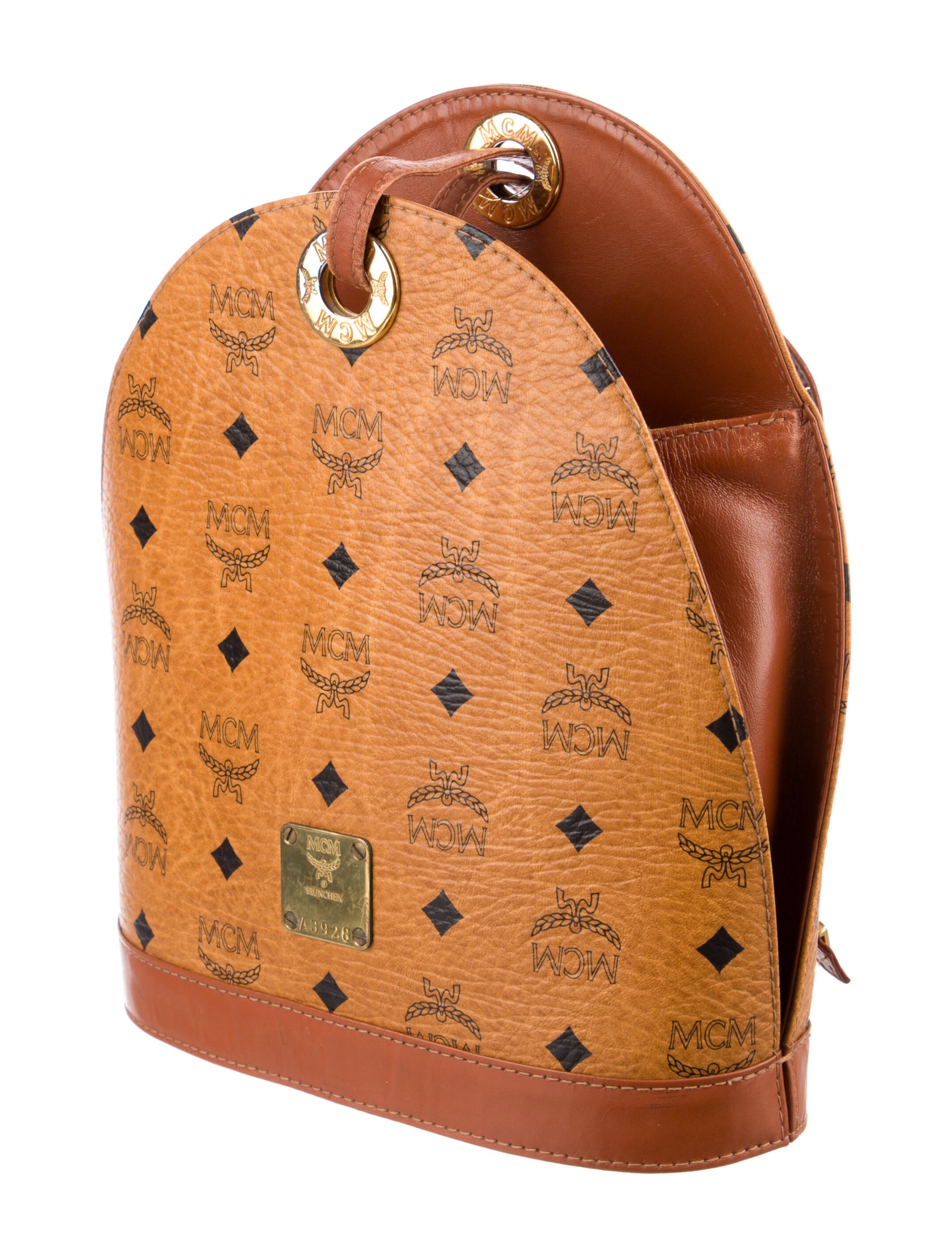 MCM Visetos Leather Backpack Brown Backpacks, Handbags W3041818