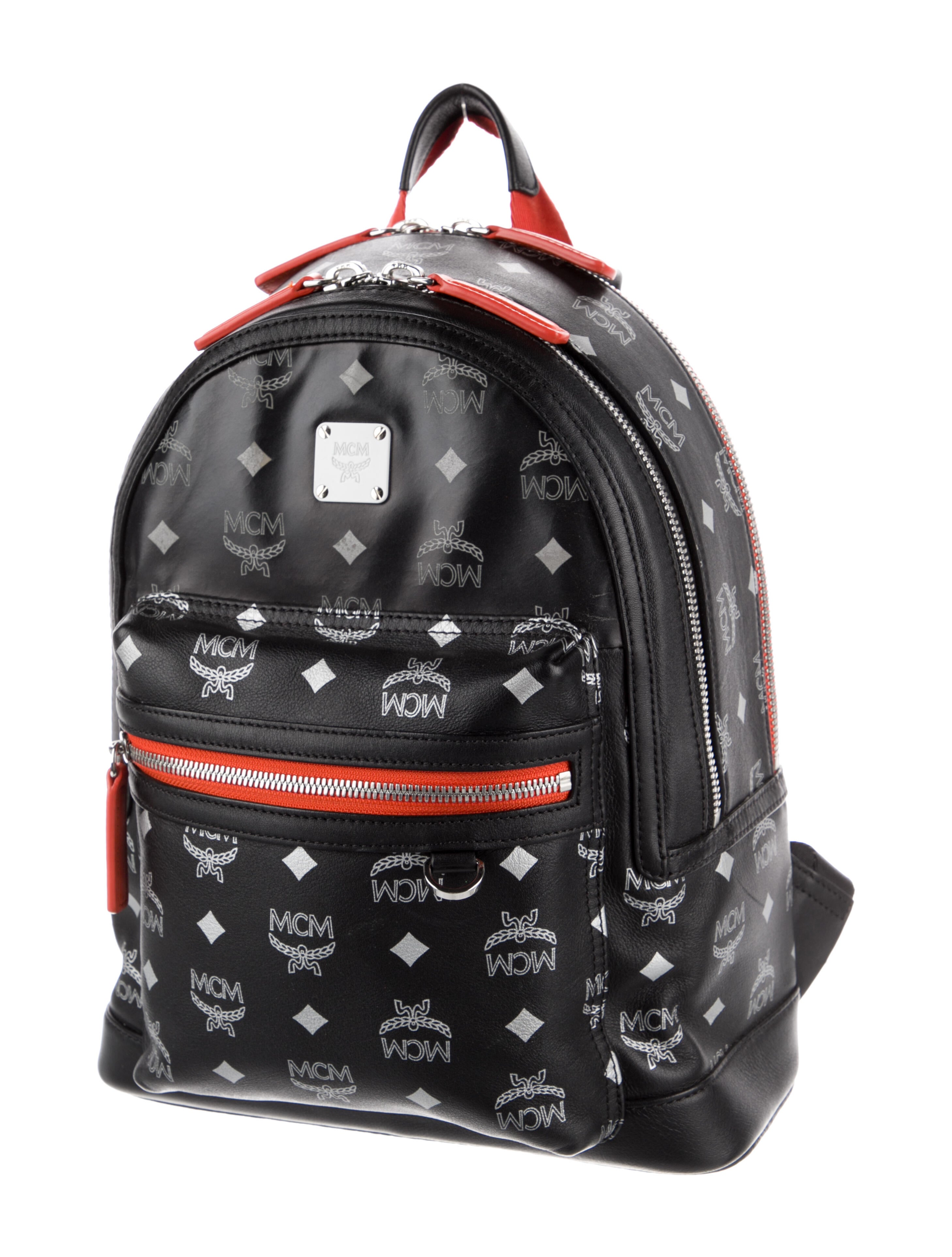 MCM Visetos Leather Backpack Black Backpacks, Bags W3042731 The