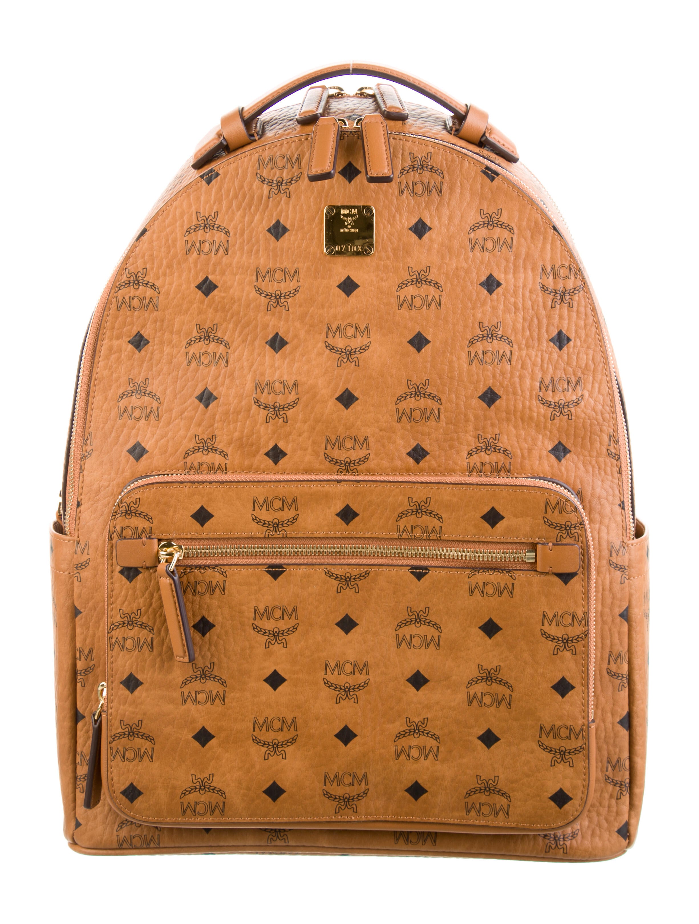 MCM Stark Visetos Logo Monogram Backpack