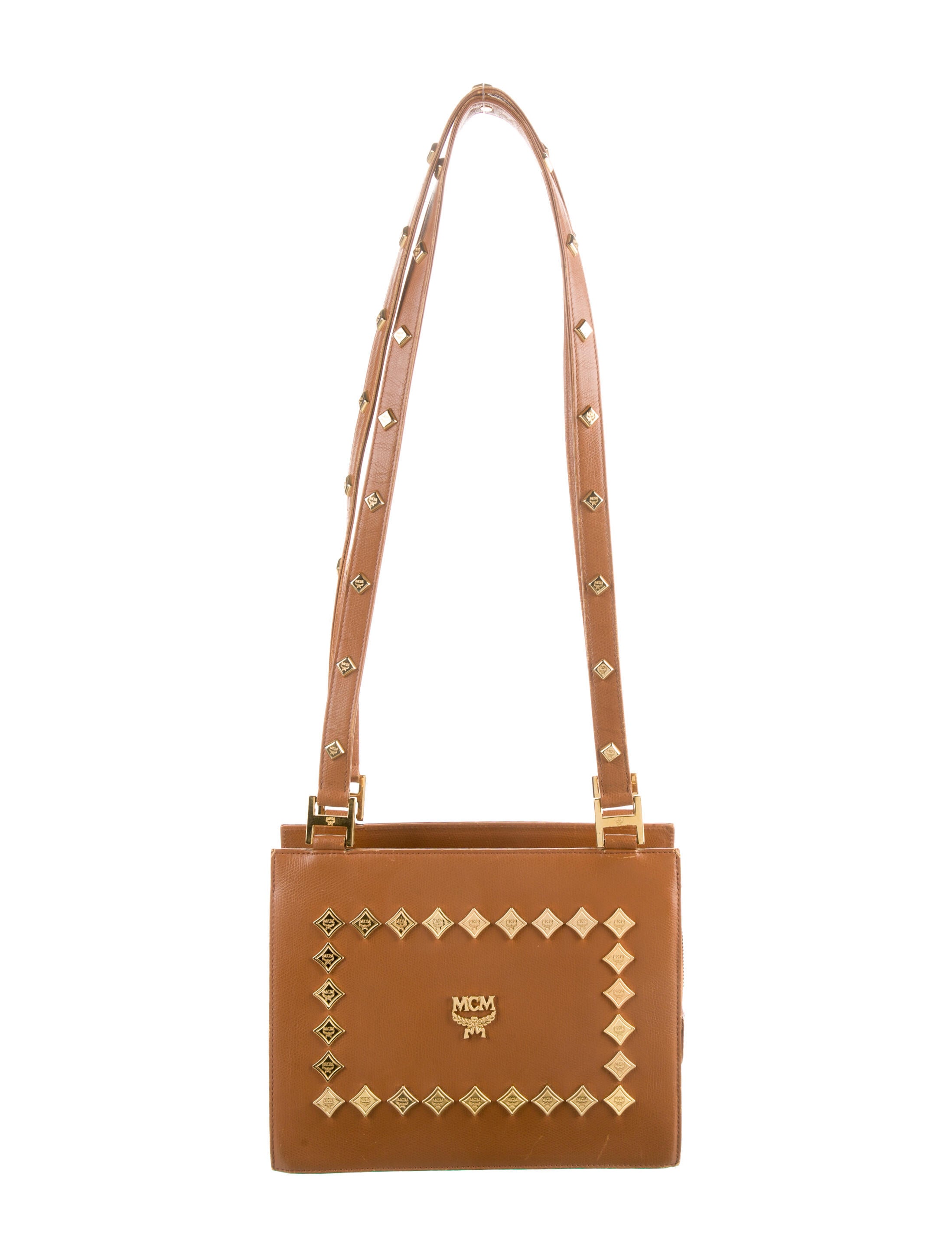 MCM Leather Shoulder Bag Brown Crossbody Bags, Handbags W3044372