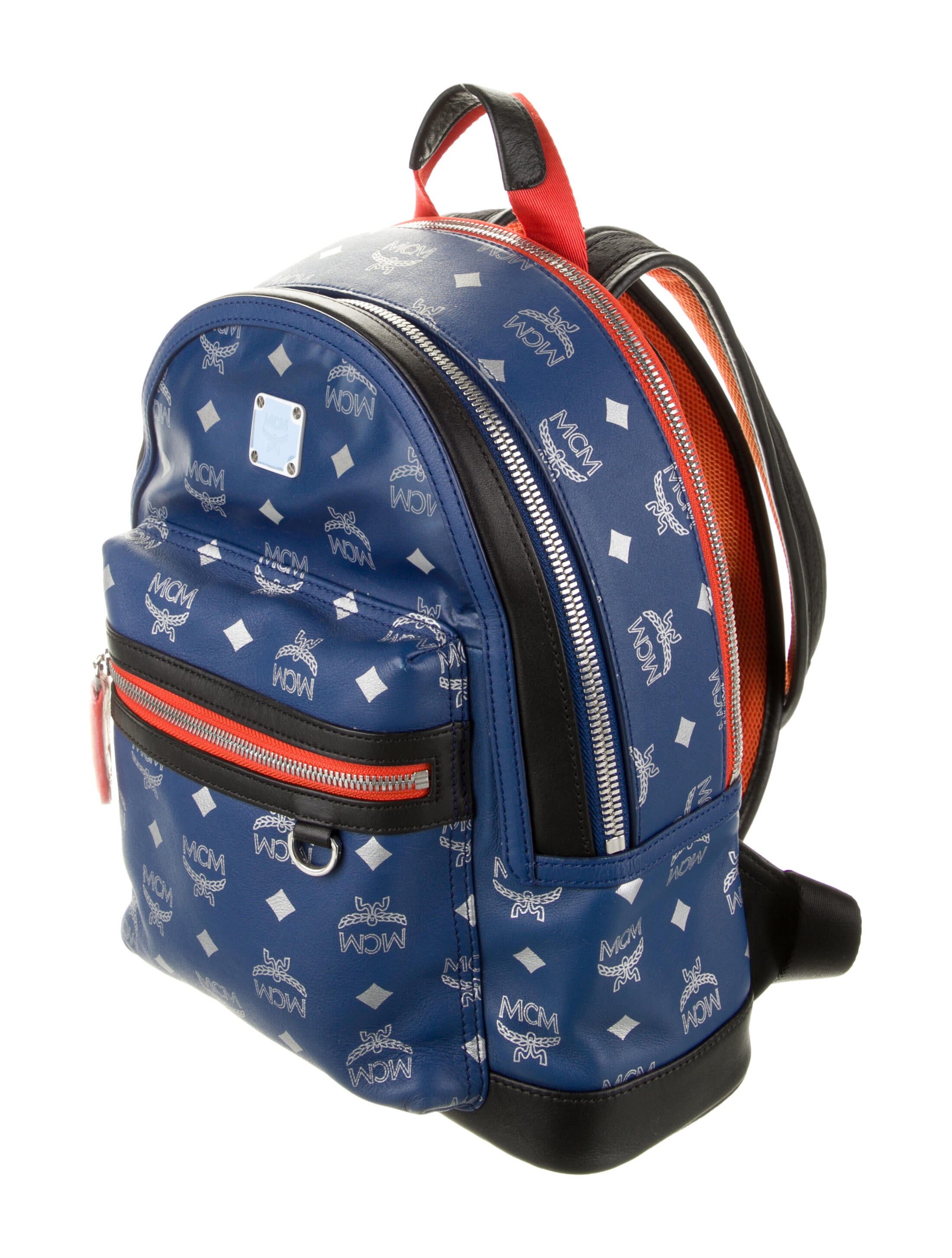 MCM Visetos Reflective Nylon Small Backpack