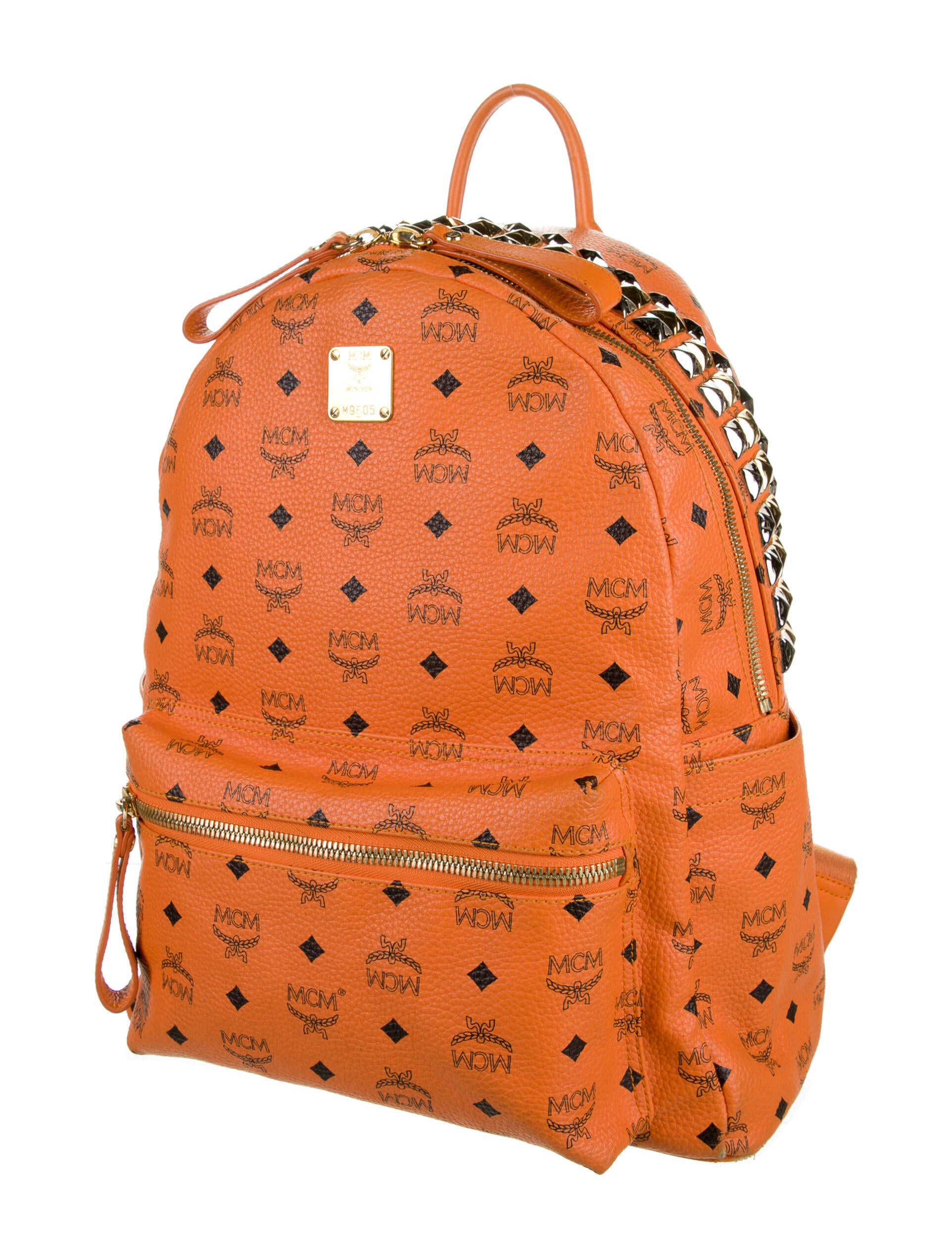 MCM Monogram Visetos Backpack Orange Backpacks, Bags W3045120 The