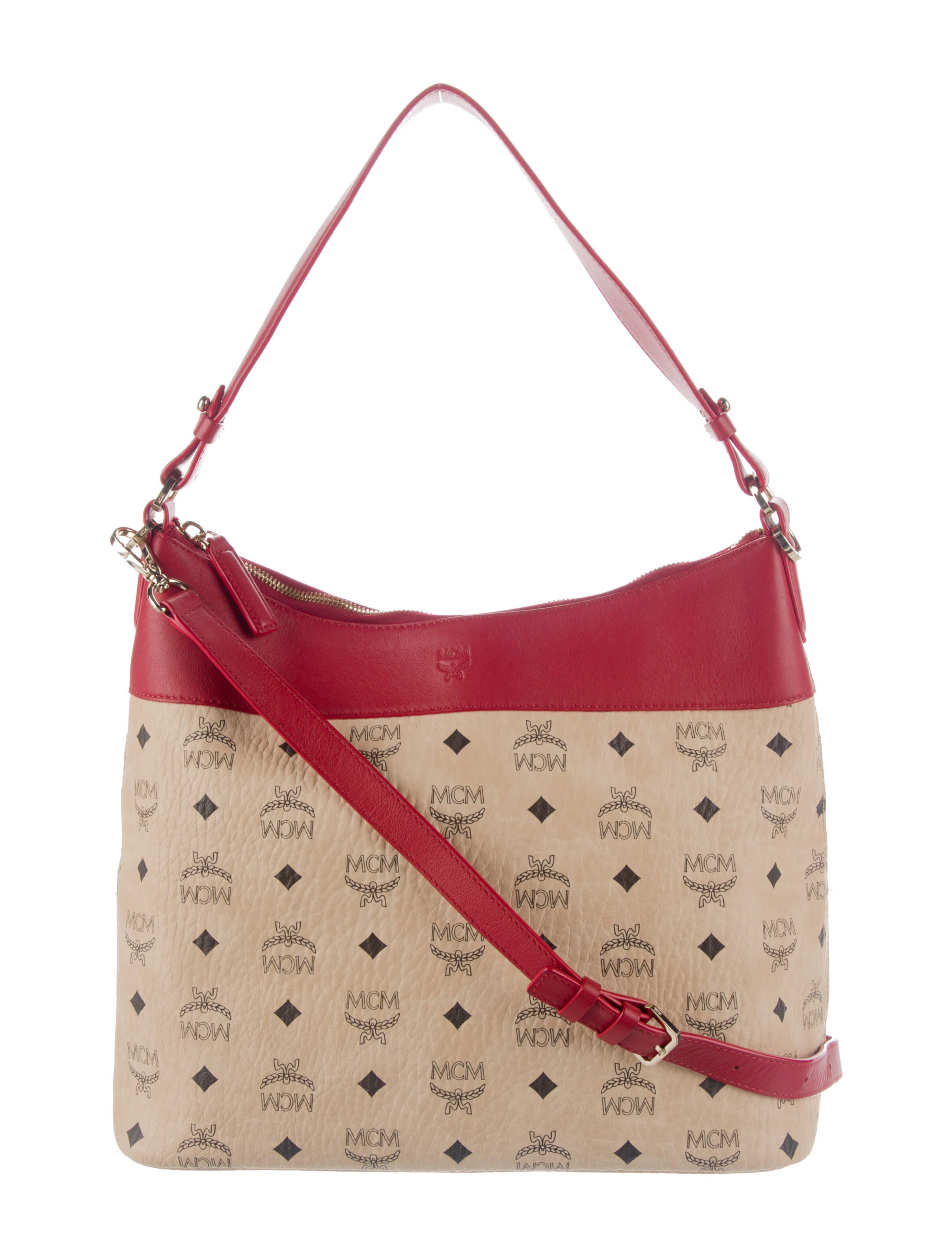 MCM Visetos Klara Crossbody Bag Neutrals Crossbody Bags, Handbags