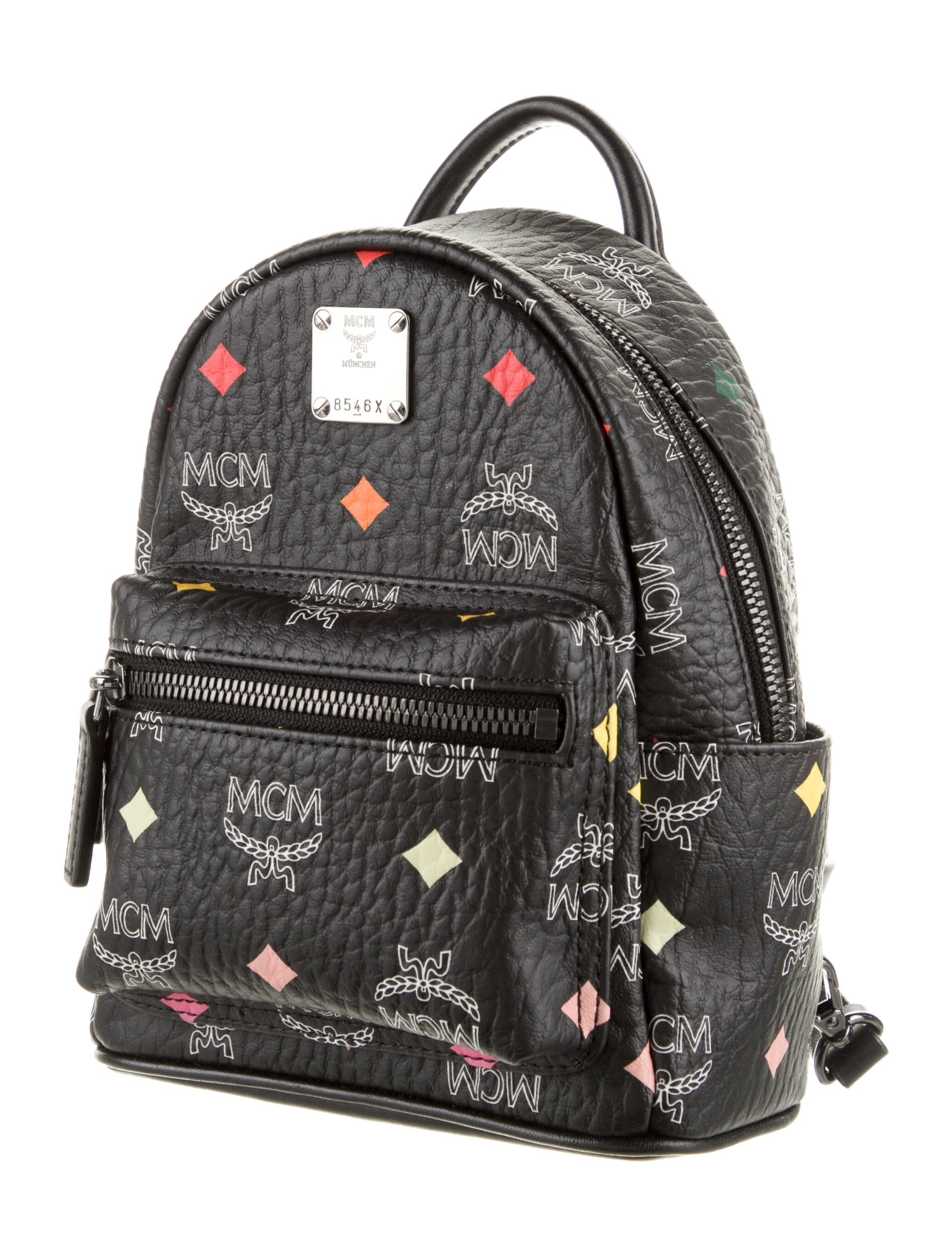 MCM Visetos Mini Backpack Black Backpacks, Handbags W3045308 The
