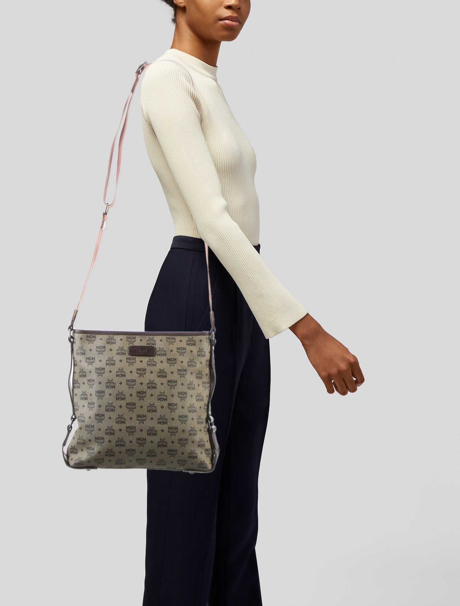 MCM Coated Canvas Visetos Crossbody Bag Brown Crossbody Bags, Handbags W3046551 The RealReal