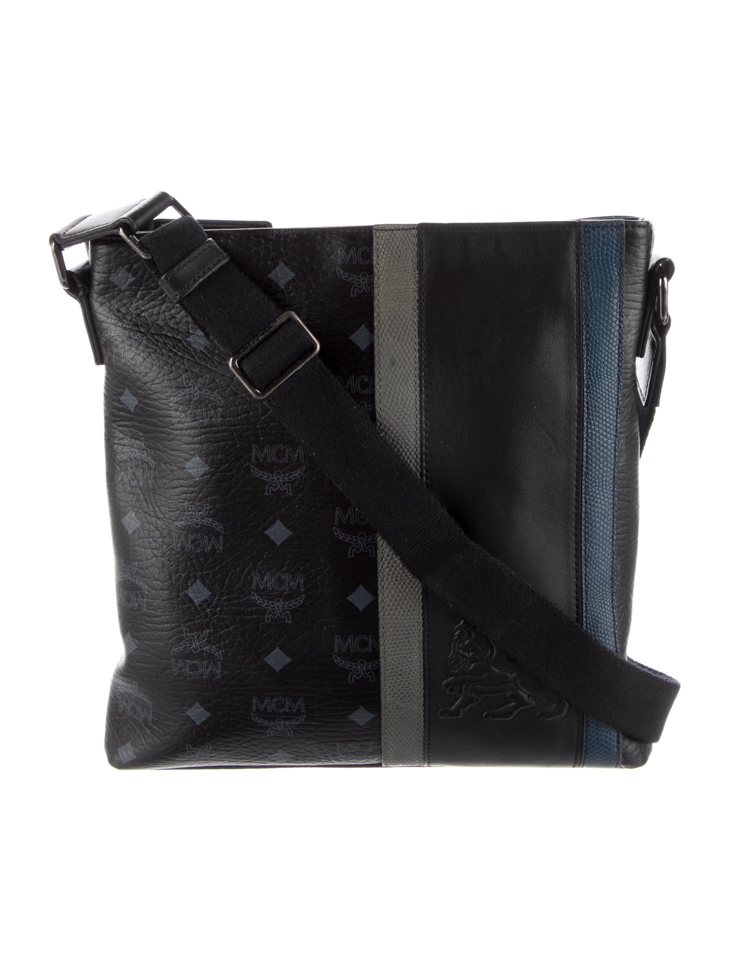 MCM Eyes On The Horizon Messenger Bag Black Crossbody Bags, Handbags
