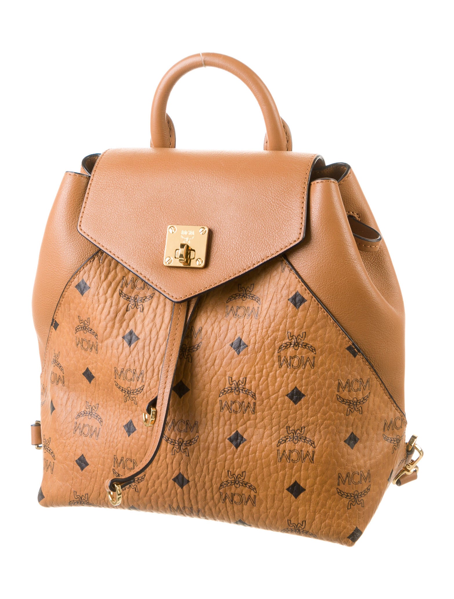 MCM Vintage Visetos Nylon Backpack Black Backpacks, Handbags