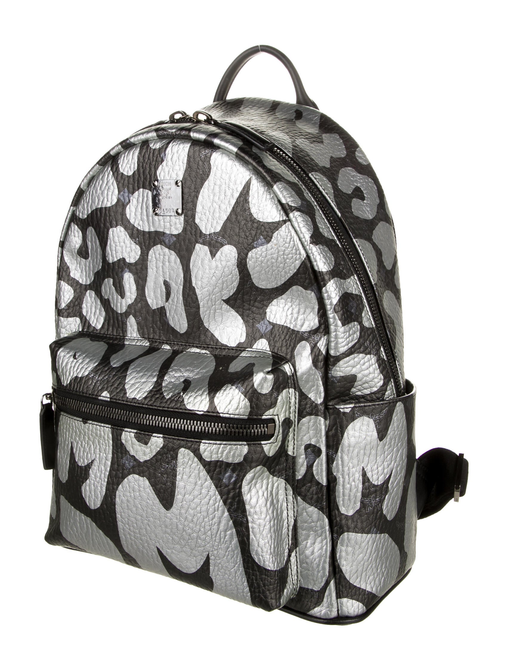 MCM Vintage Visetos Nylon Backpack Black Backpacks, Handbags