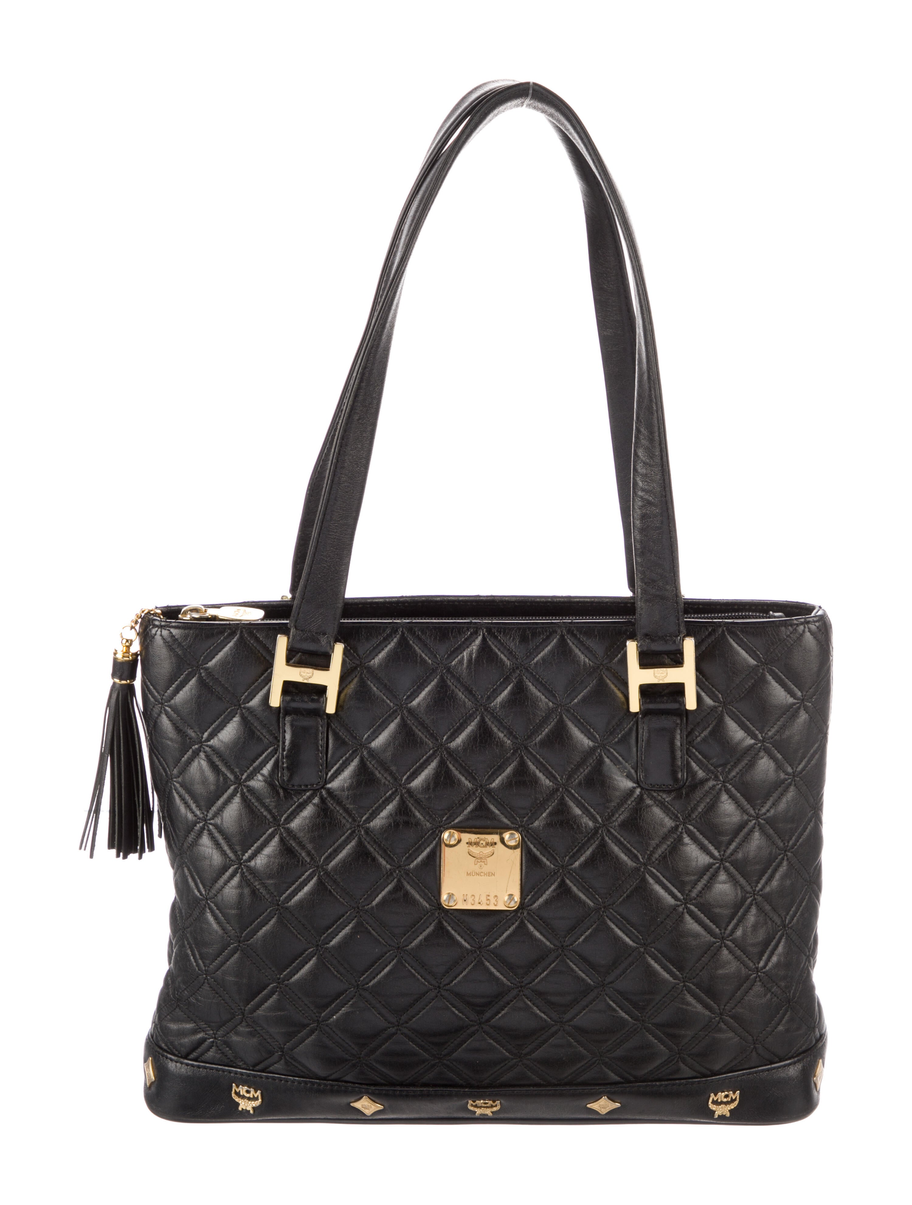 MCM Quilted Leather Tote Bag