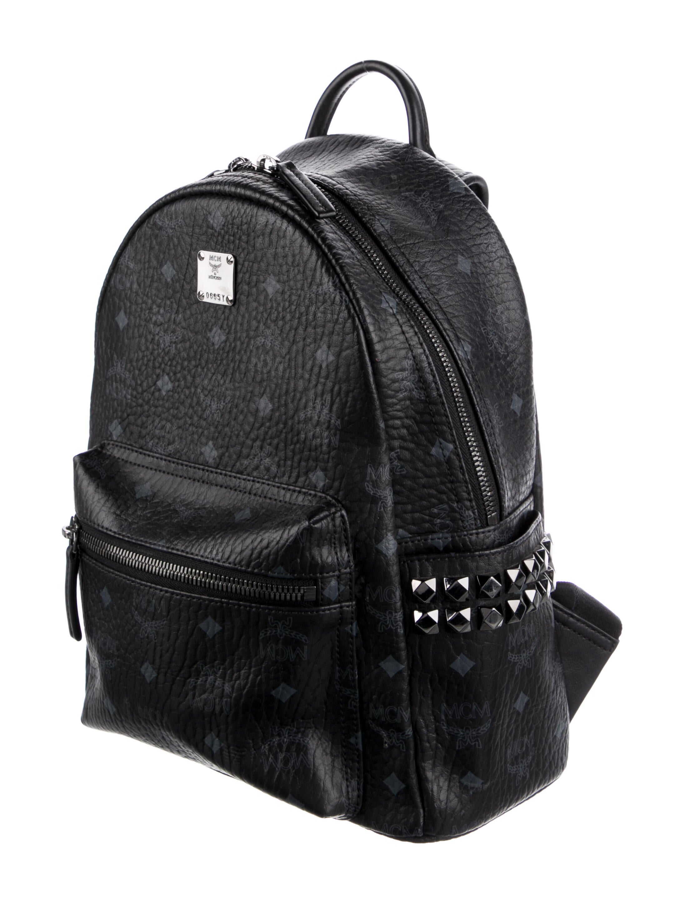 MCM Leather Studded Visetos Backpack