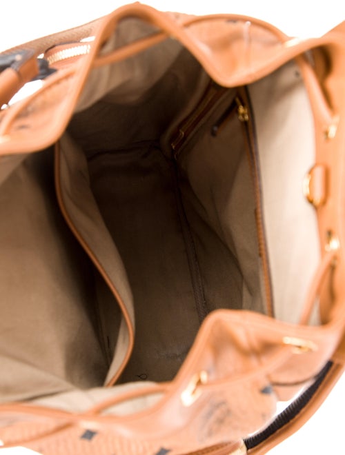 MCM Visetos Leather-Trimmed Backpack