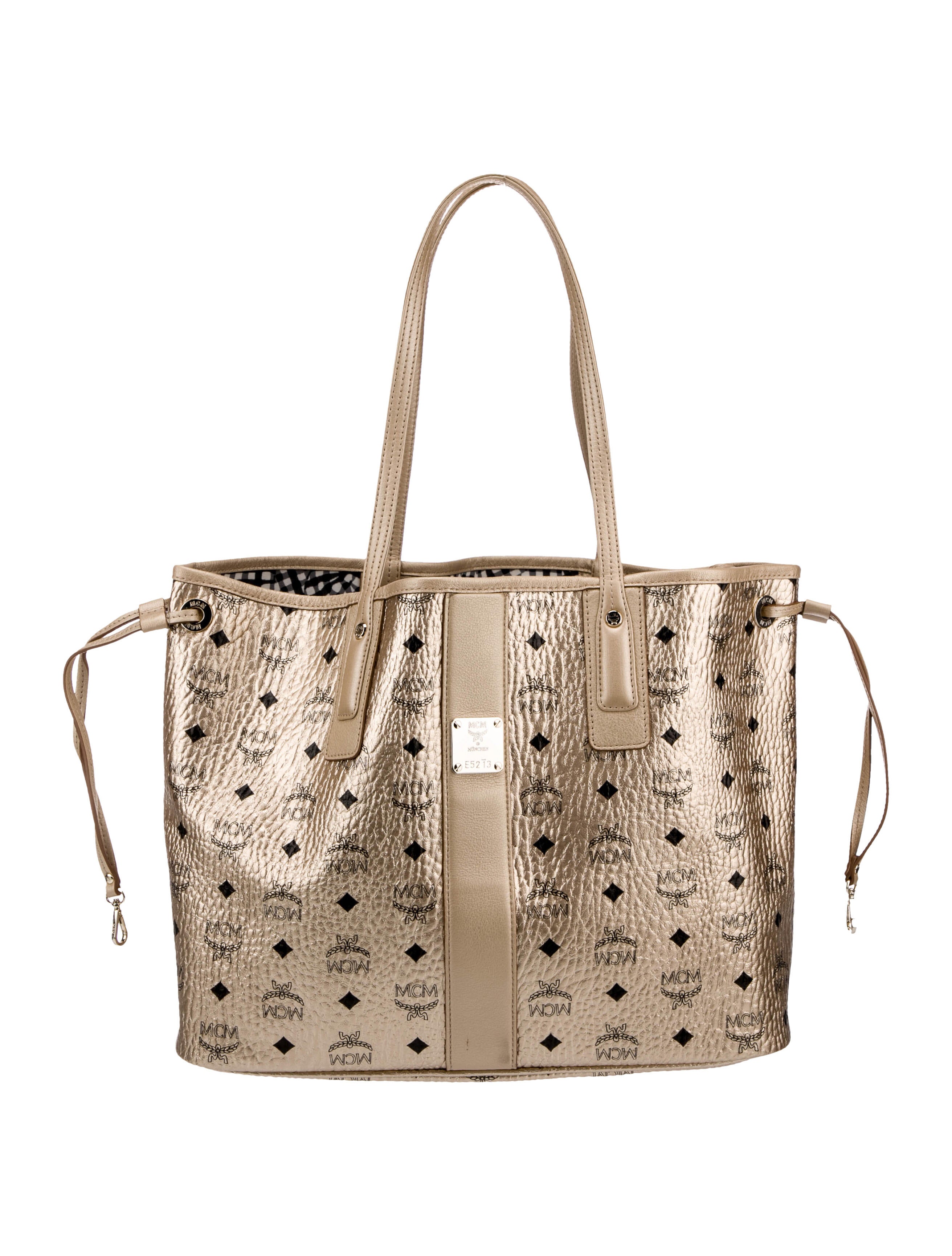 MCM Reversible Visetos Liz Shopper Tote Gold Totes, Handbags W3050476 The RealReal