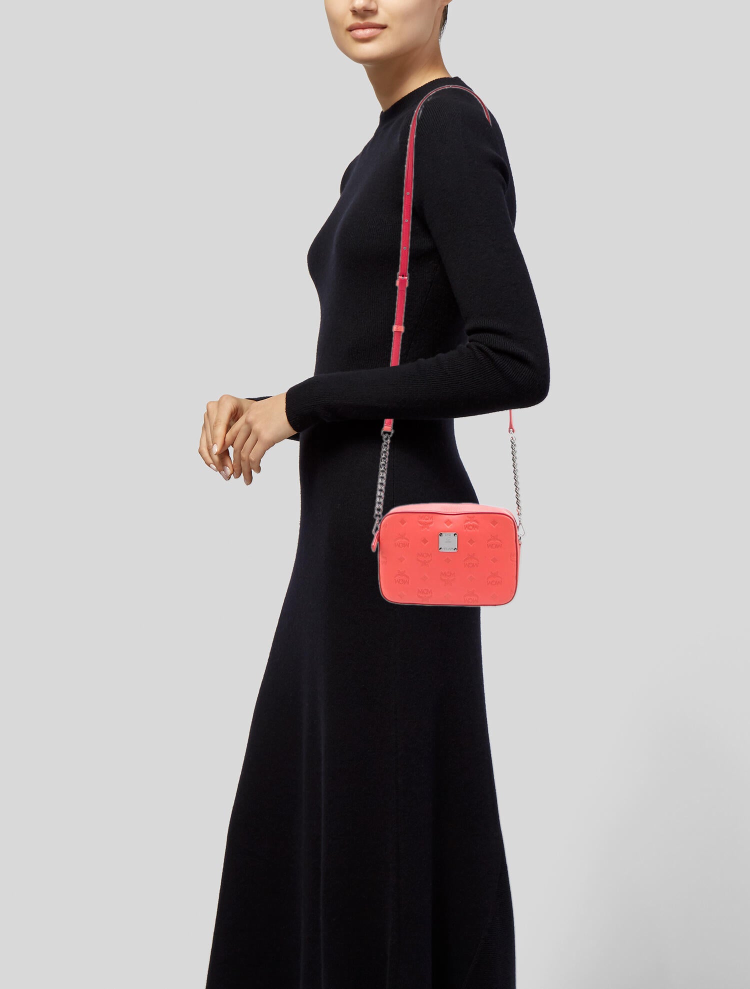 MCM Visetos Leather Crossbody Bag