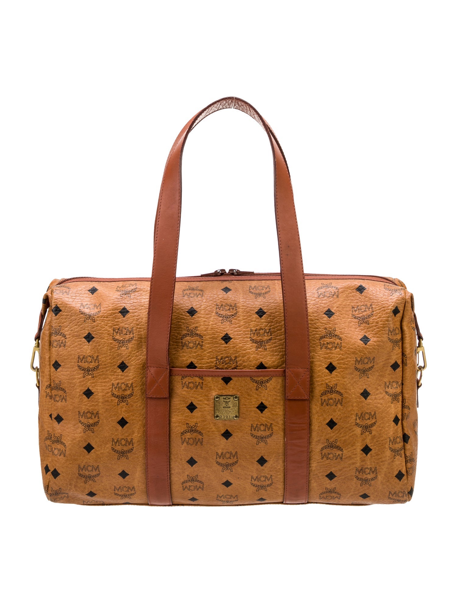 MCM Golf Collection Visetos Tote Neutrals Totes, Handbags W3051816 The RealReal