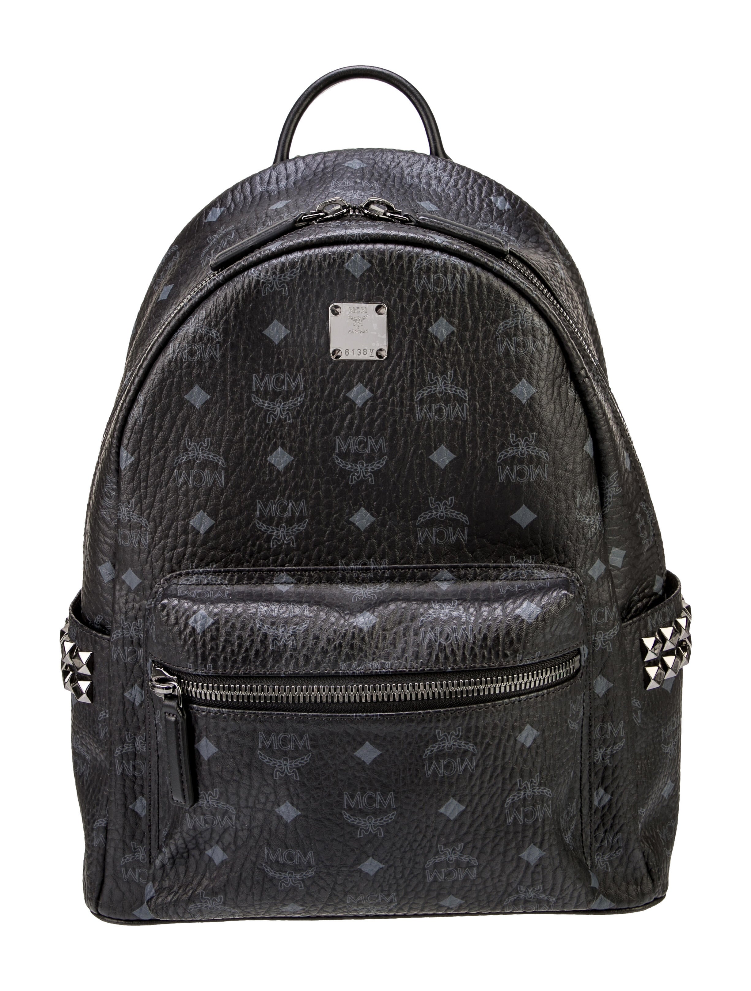MCM Visetos Stud-Embellished Backpack