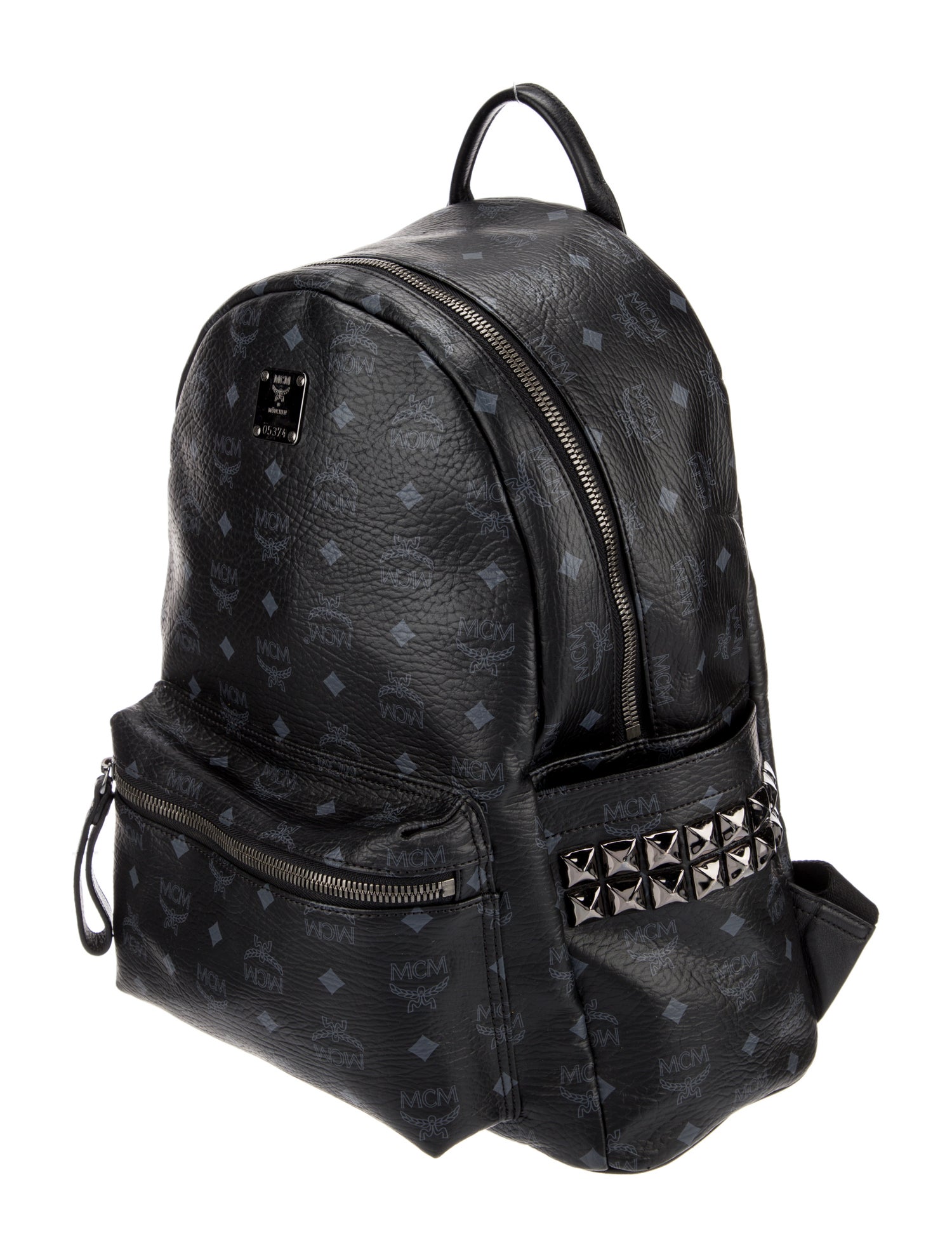 MCM Visetos LeatherTrimmed Backpack Black Backpacks, Bags W3052061