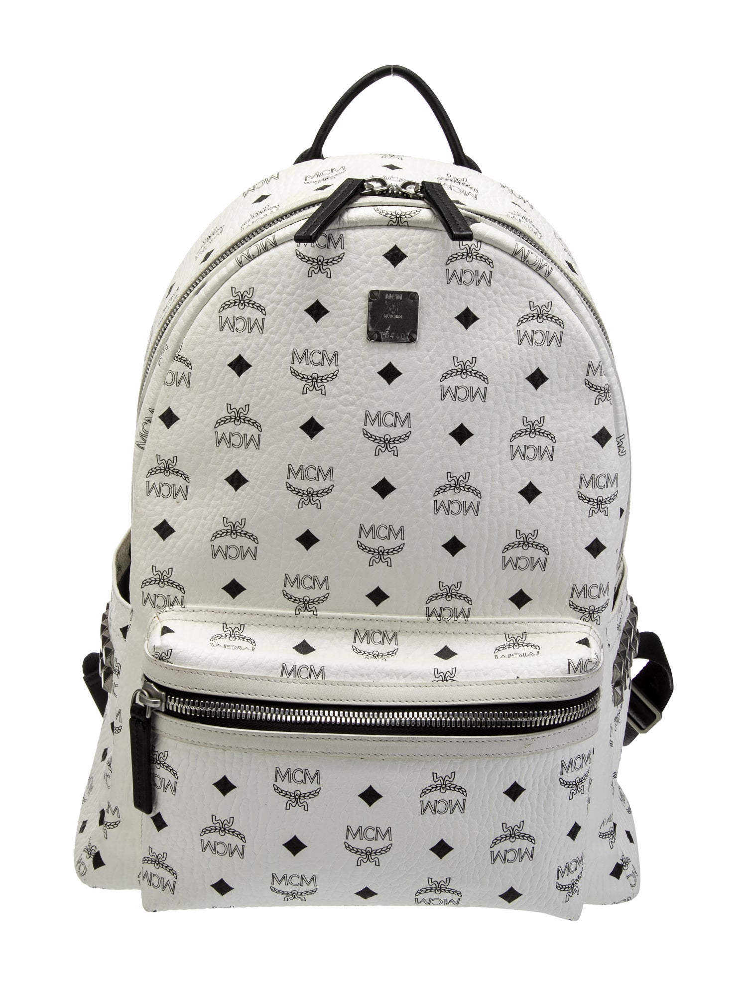 MCM Visetos Backpack White Backpacks, Handbags W3052381 The RealReal