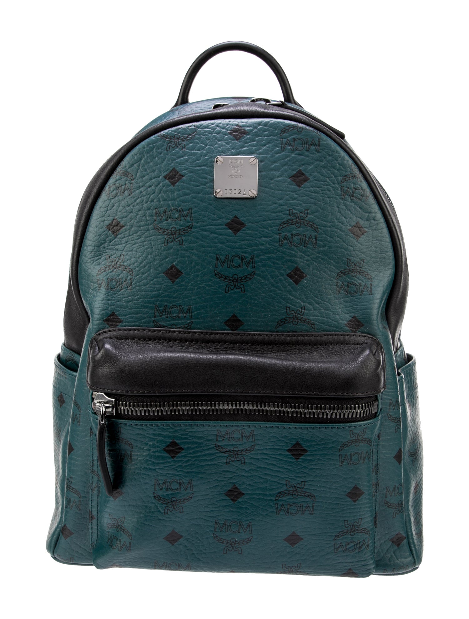 MCM Visetos Small Stark Backpack Blue Backpacks, Handbags W3052761