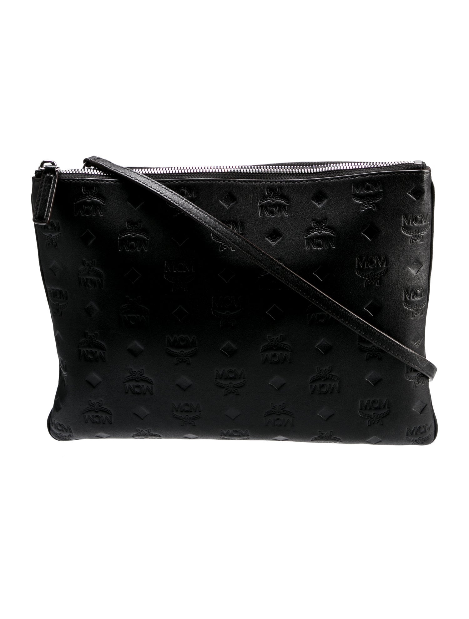 MCM Visetos Crossbody Bag Black Crossbody Bags, Handbags W3052867