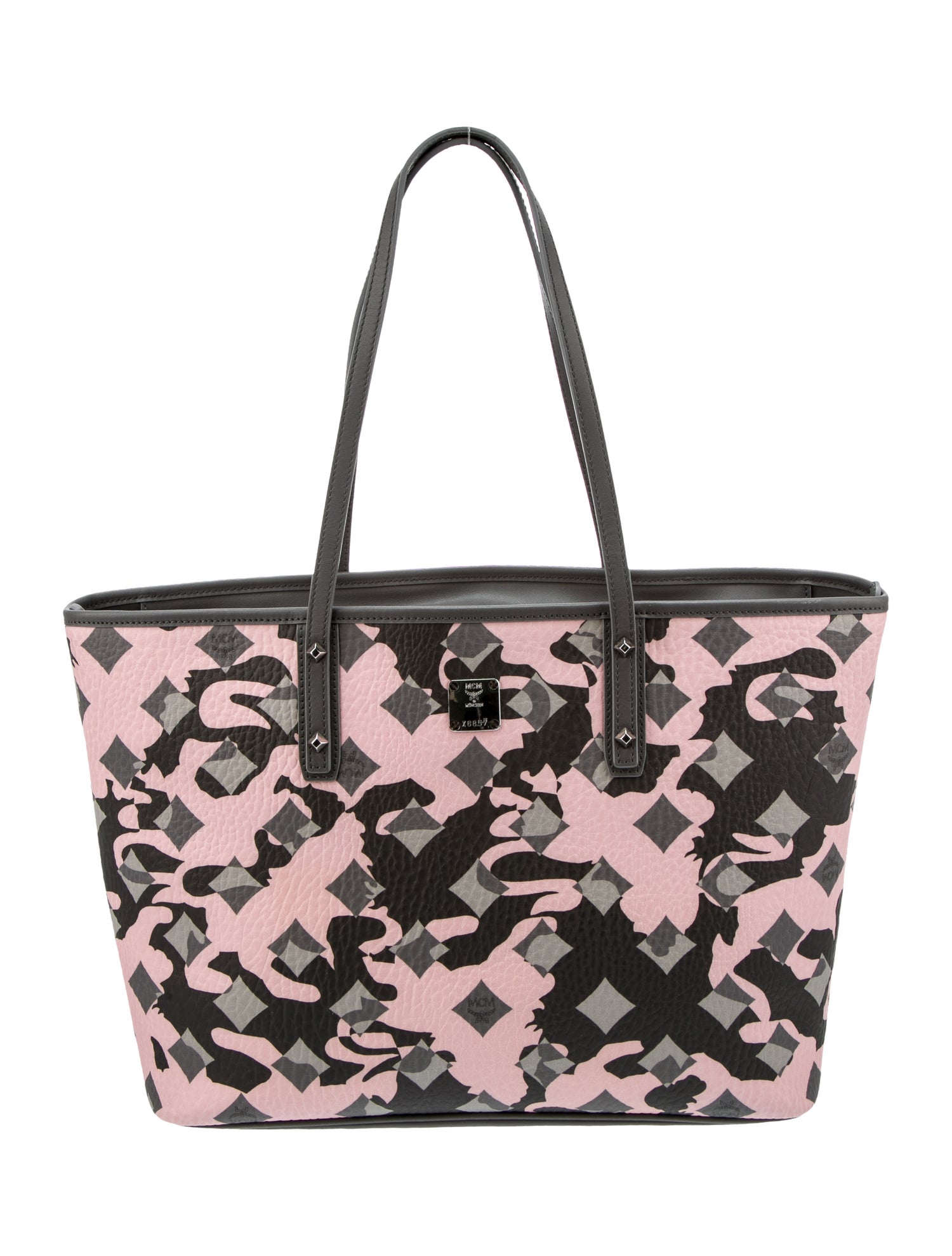 MCM Printed Leather Tote Bag w/ Tags Grey Totes, Handbags W3052894