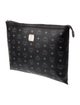 MCM Logo Printed Leather Clutch