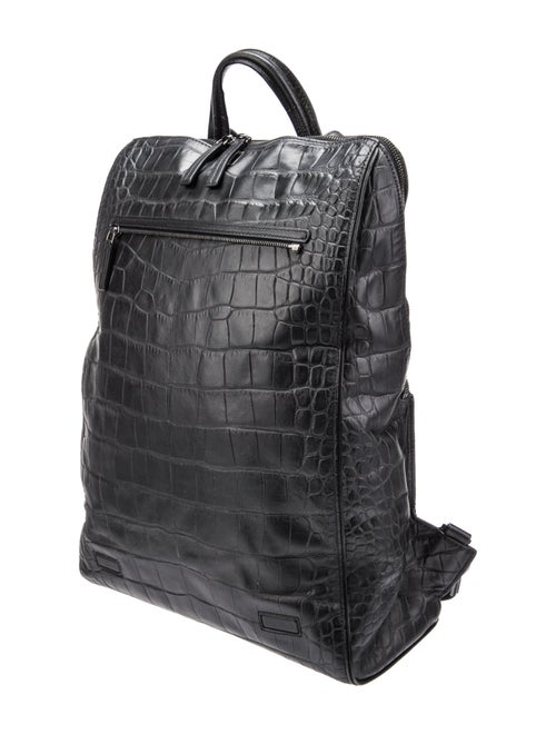 MCM Embossed Leather Backpack