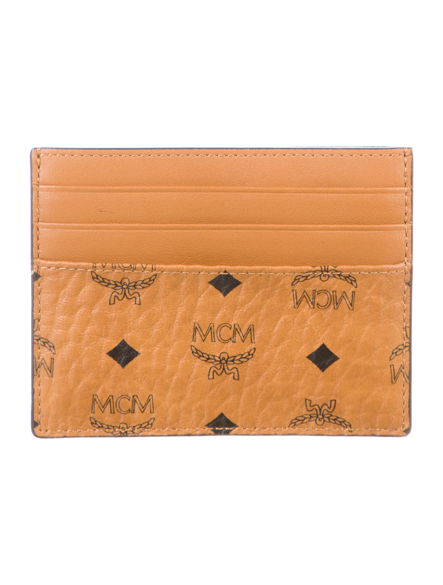 MCM Leather Printed Card Holder