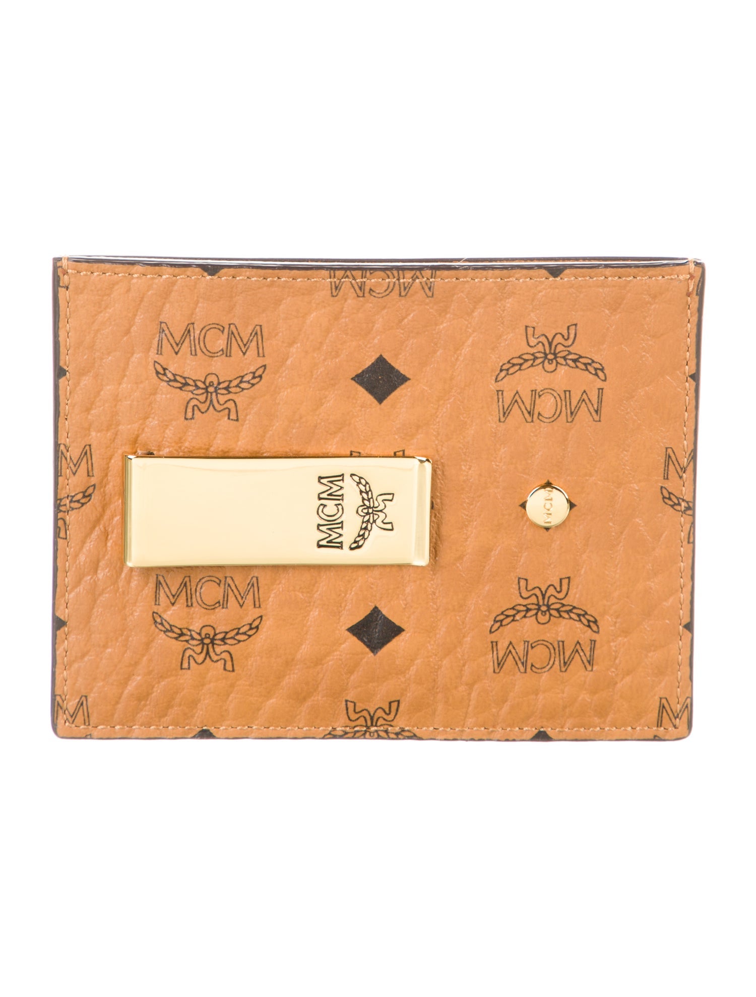 MCM Leather Printed Card Holder