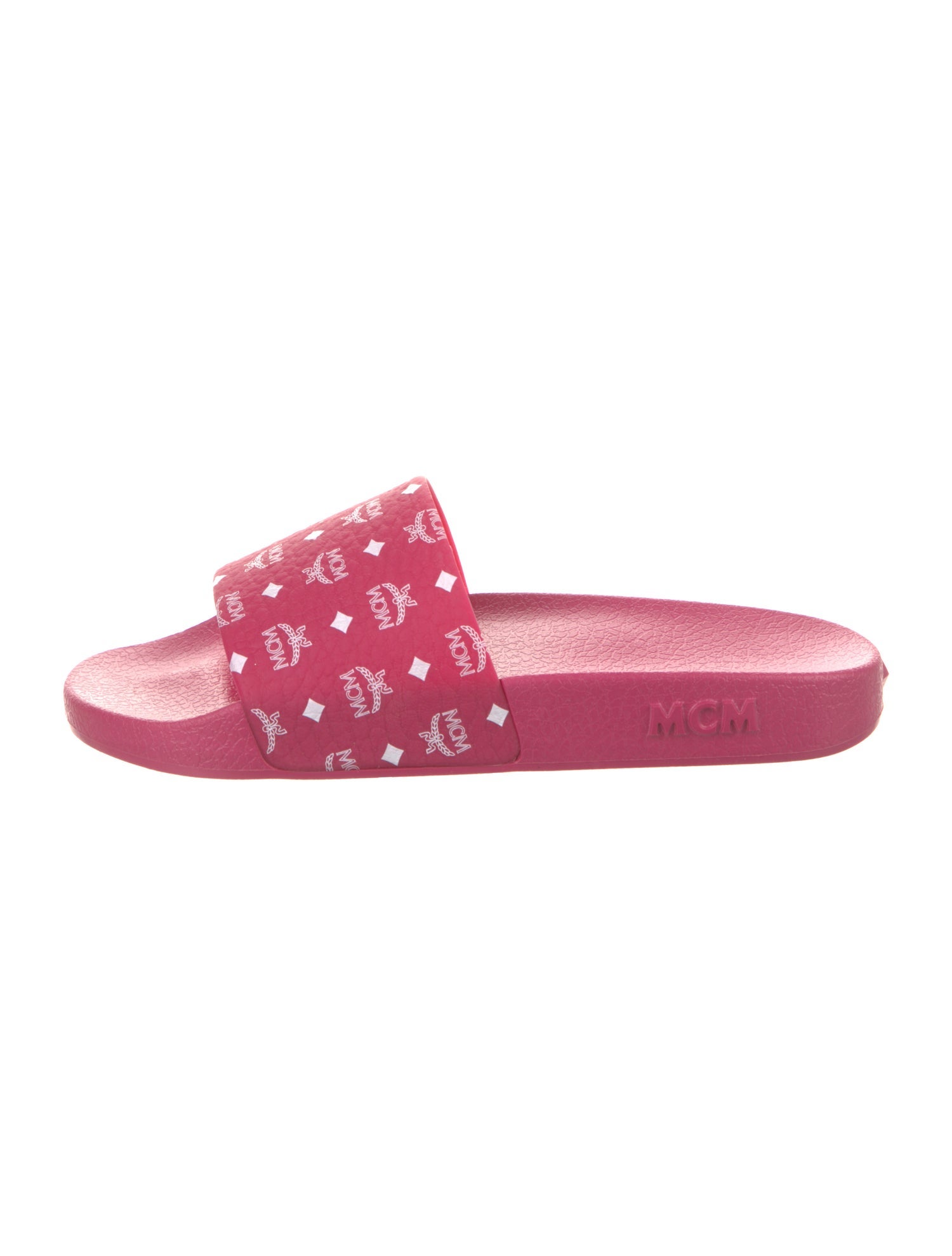 MCM Rubber Printed Slides - Pink Sandals, Shoes - W3053550 | The RealReal