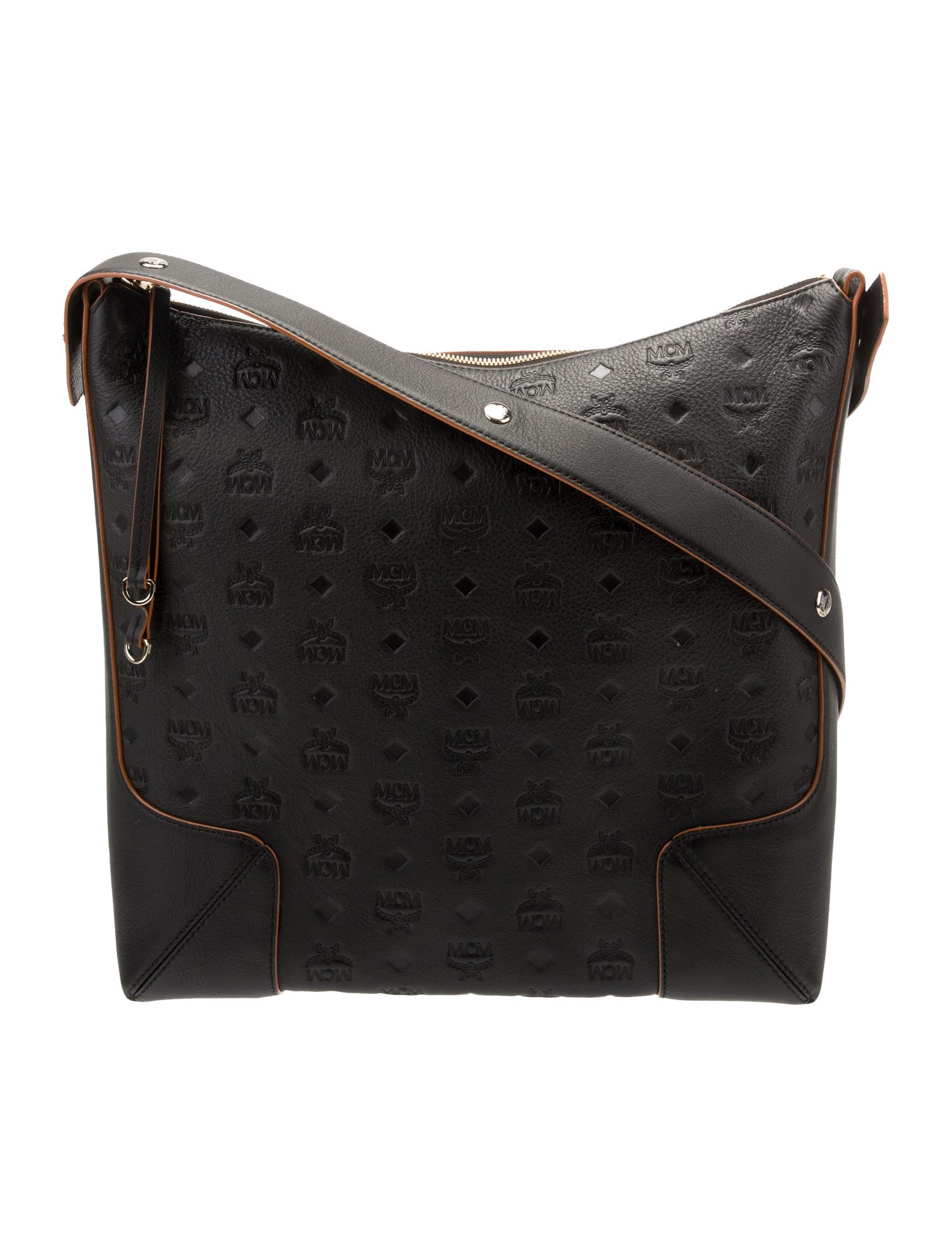 MCM Leather Crossbody Bag Black Crossbody Bags, Handbags W3053942