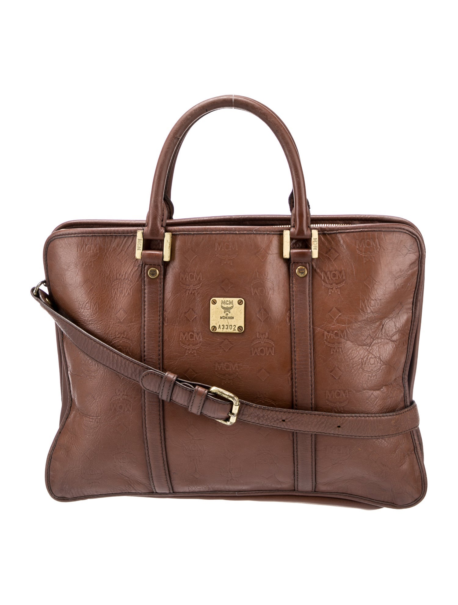 Cartier Solid Leather Briefcase - Burgundy Briefcases, Bags - CRT106869 ...