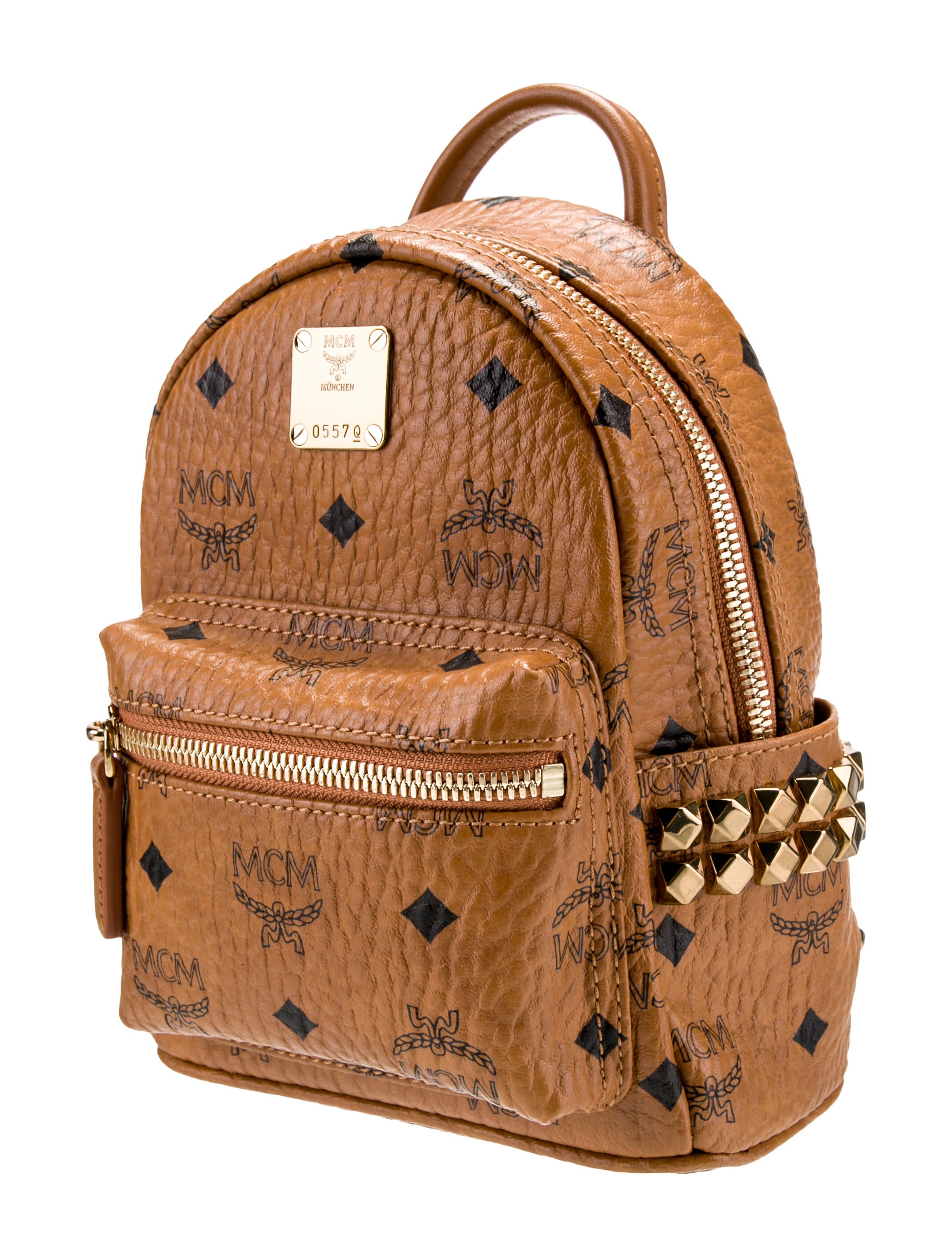 MCM Small Visetos Retro Dual Stark Backpack Neutrals Backpacks