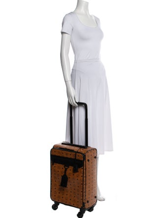 MCM Monogram Rolling Suitcase