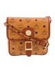 MCM Visetos Leather-Trimmed Crossbody Bag