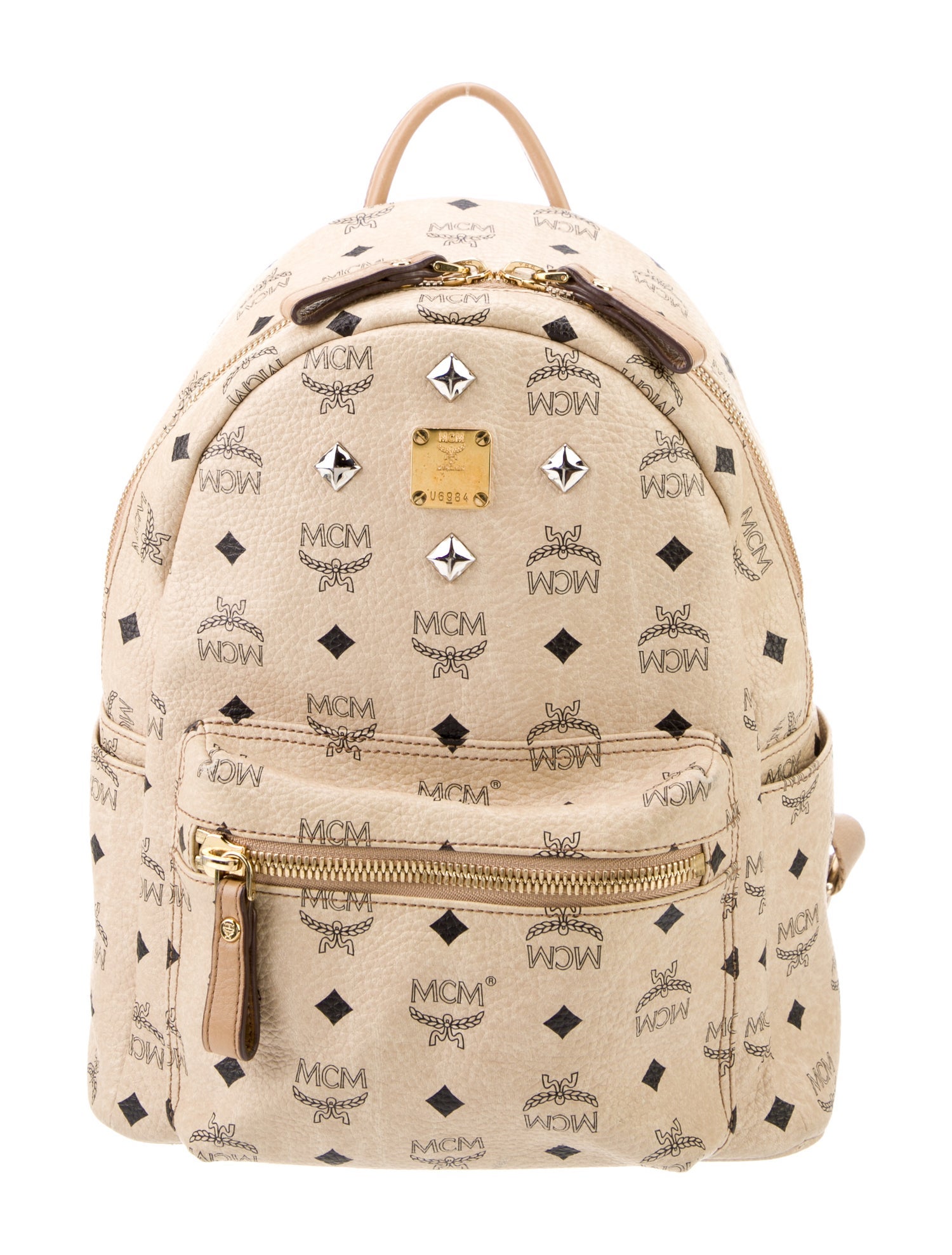 MCM Studded Visetos Backpack