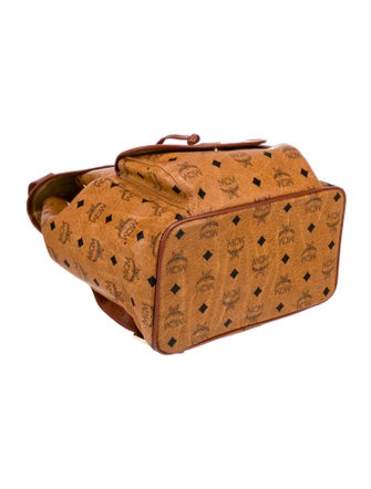 MCM Visetos Leather-Trimmed Backpack
