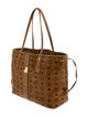 MCM Logo Monogram Coated Canvas Tote Bag