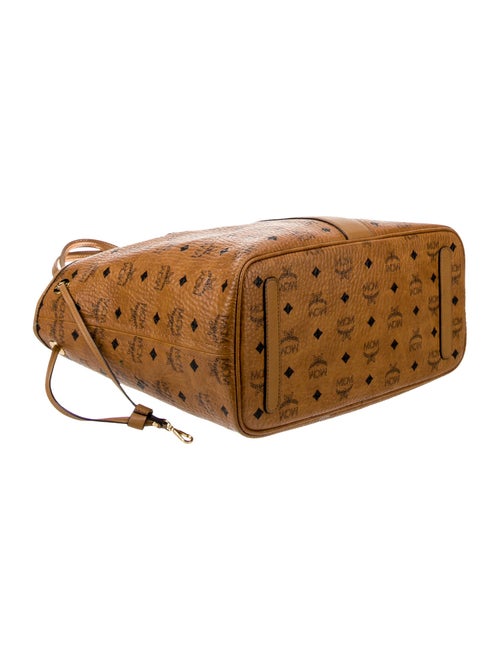 MCM Logo Monogram Coated Canvas Tote Bag