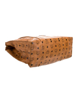 MCM Logo Monogram Coated Canvas Tote Bag