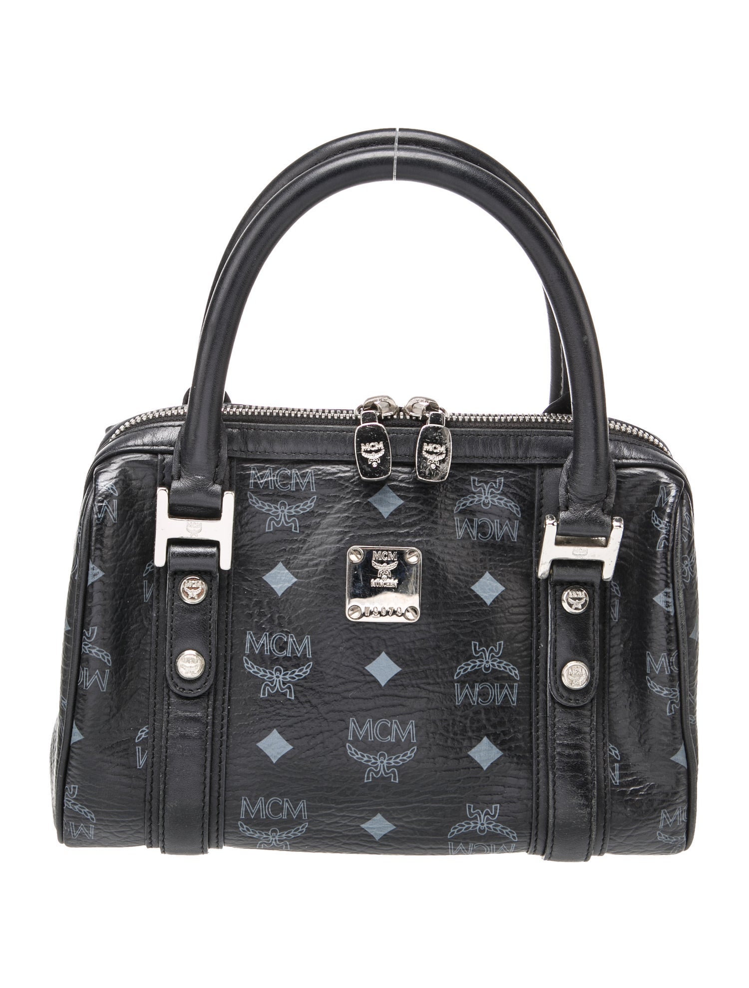 MCM Top Handle Bag Black Handle Bags, Handbags W3058738 The RealReal