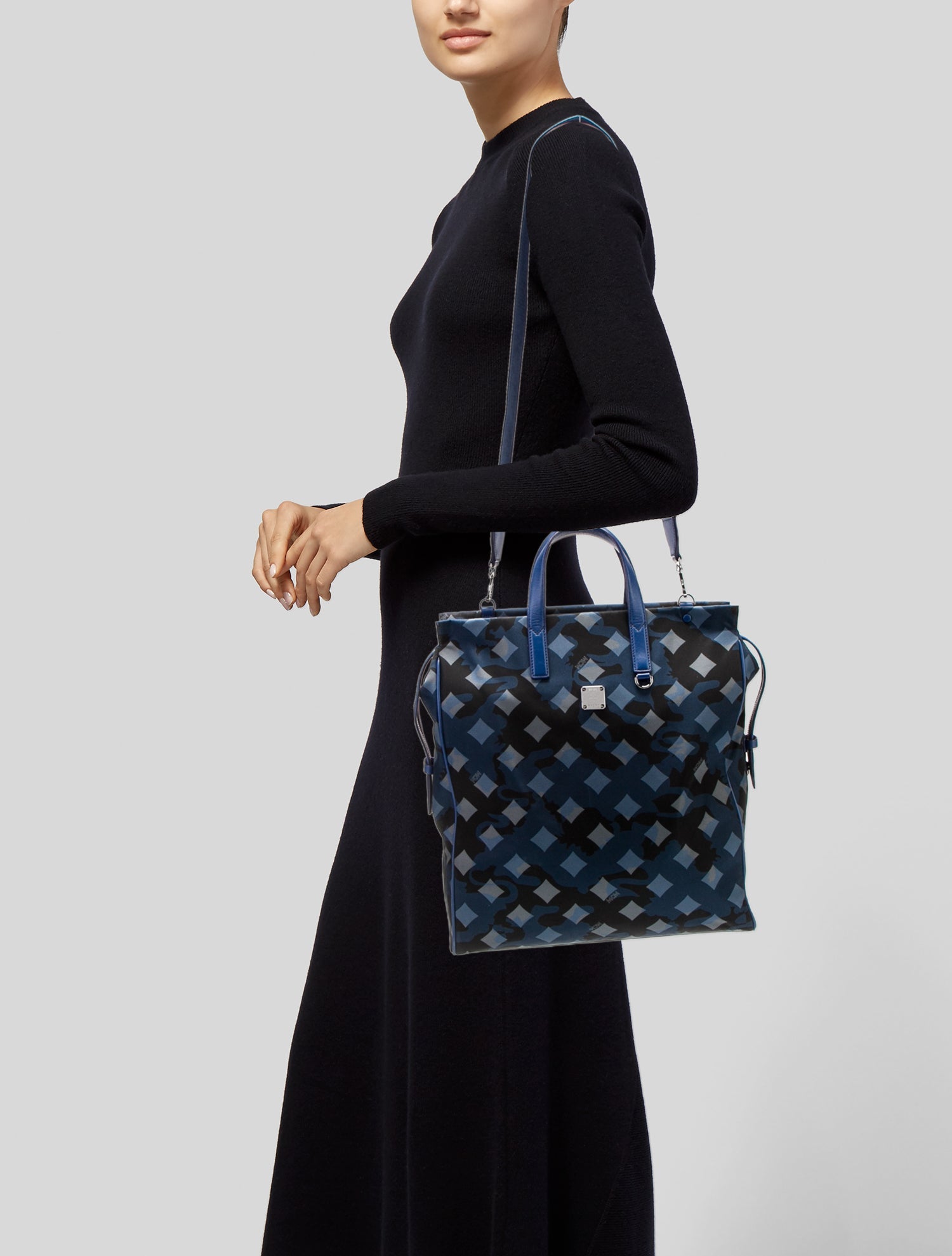 MCM Nylon Top Handle Bag