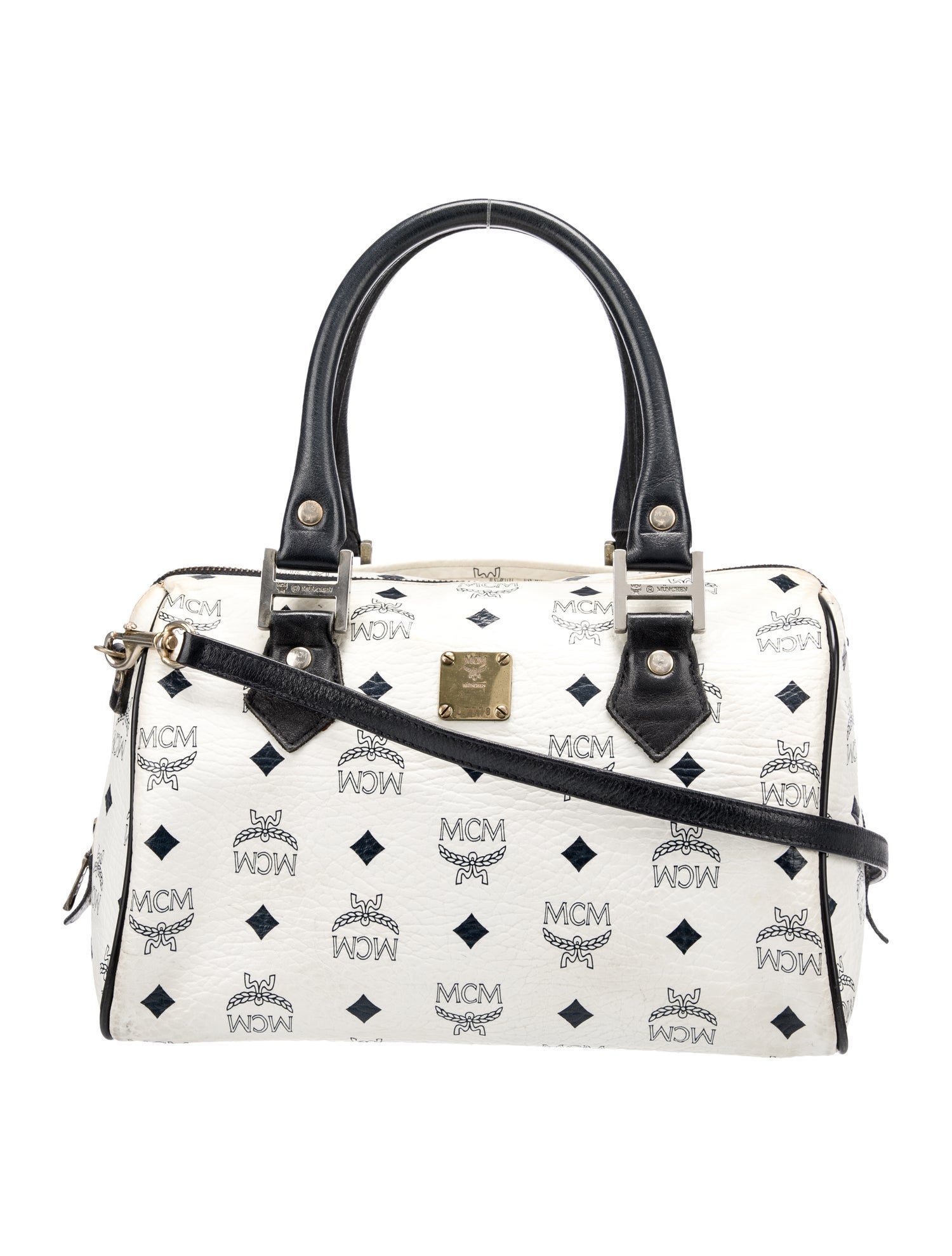 MCM Leather Top Handle Bag