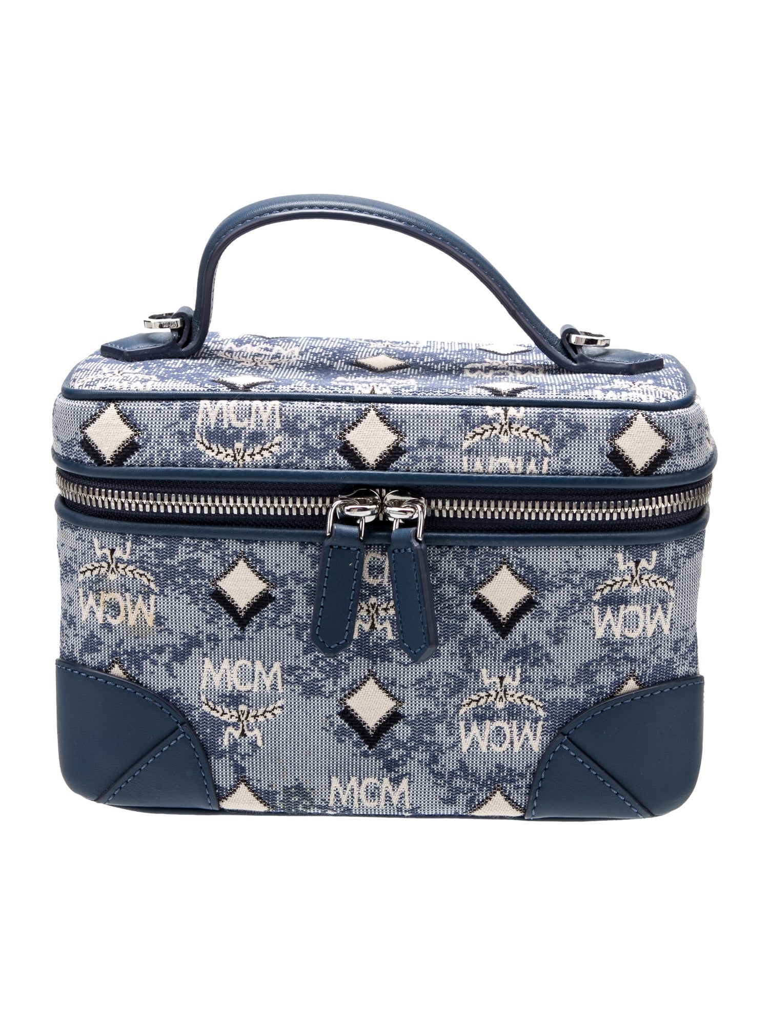 MCM Canvas Top Handle Bag